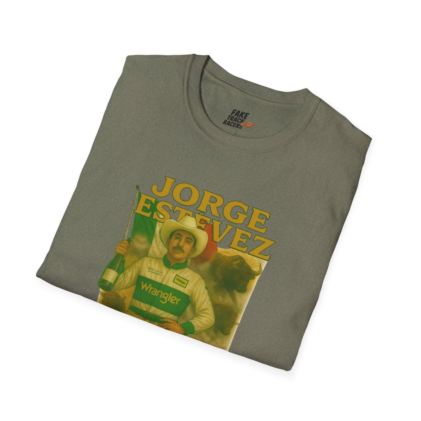Vintage Style 90s Racing Tee Shirt JORGE ESTEVEZ Cerveza Champ Fake Track Racers