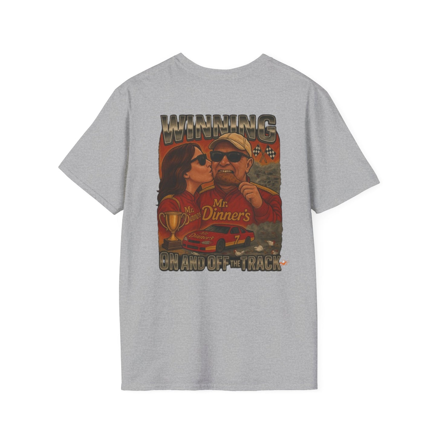 Vintage Style 90s Racing Tee Shirt SONNY MACK Mr Dinners Fake Track Racers