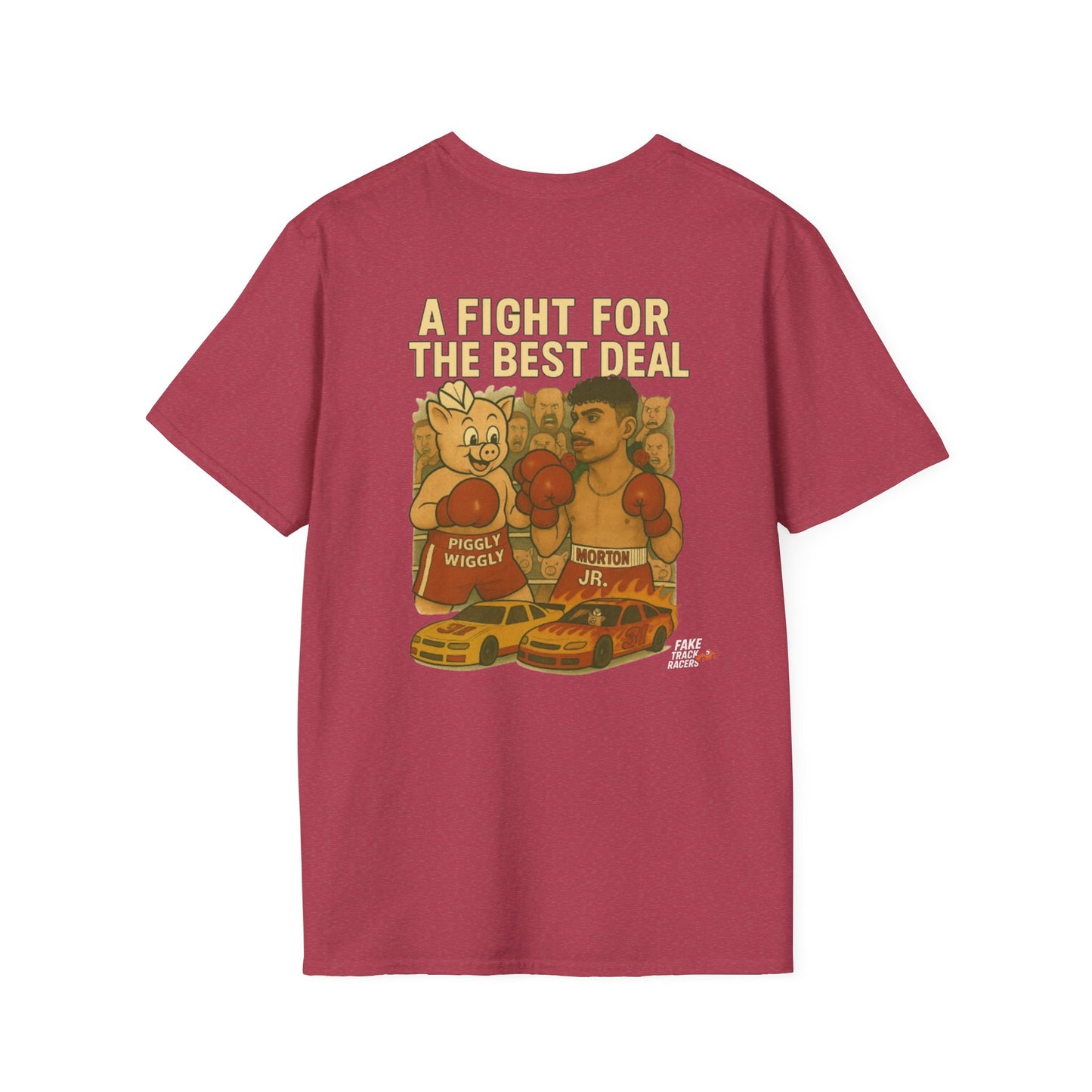 Vintage Style 90s Racing Tee Shirt PHILLIP JACKIE MORTON JR PW Fake Track Racers
