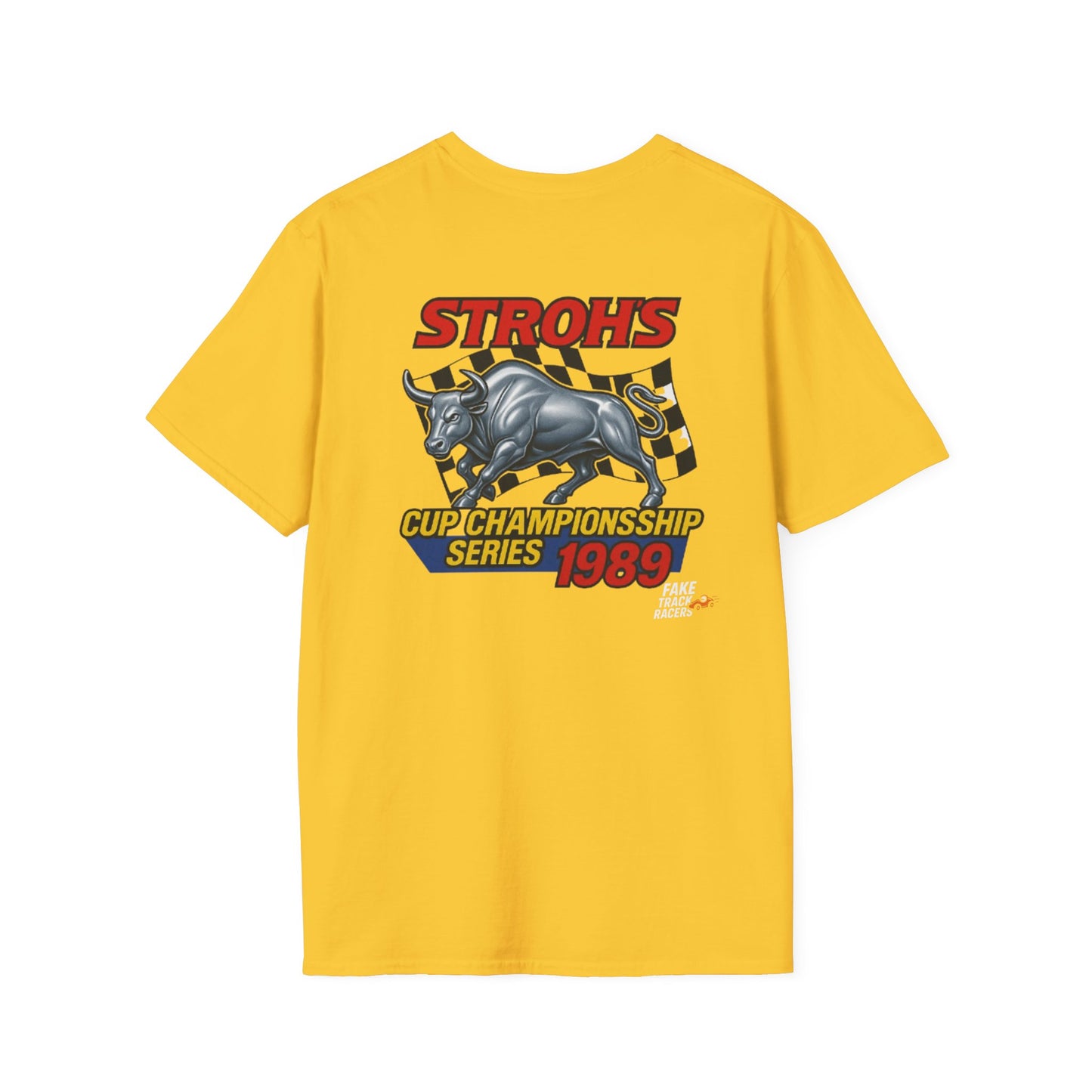 Vintage Style 90s Racing Tee Shirt SHOWDOWN AT SUNDOWN Fake Track Racers