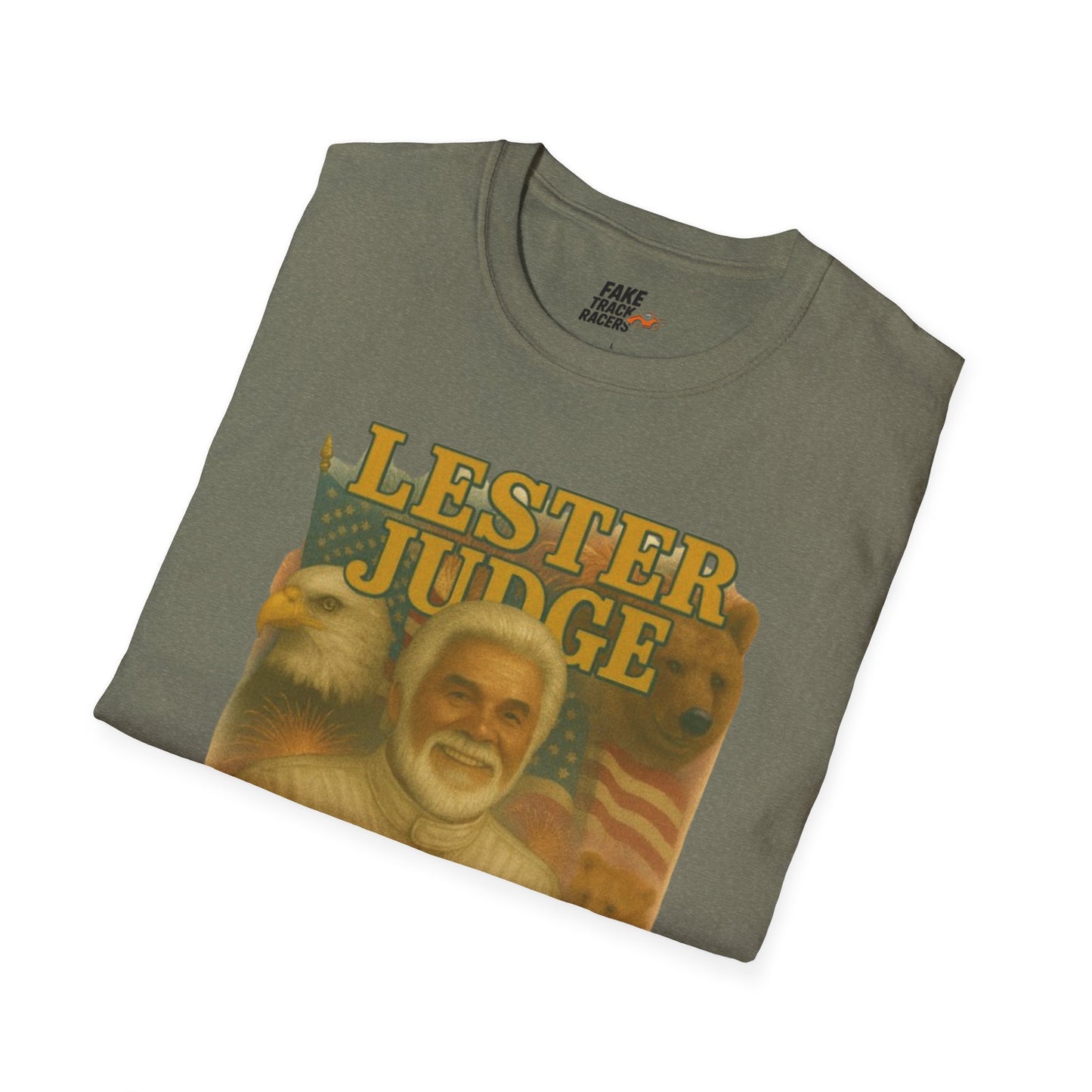 Vintage Style 90s Racing Tee Shirt LESTER JUDGE Memorial Shirt Fake Track Racers