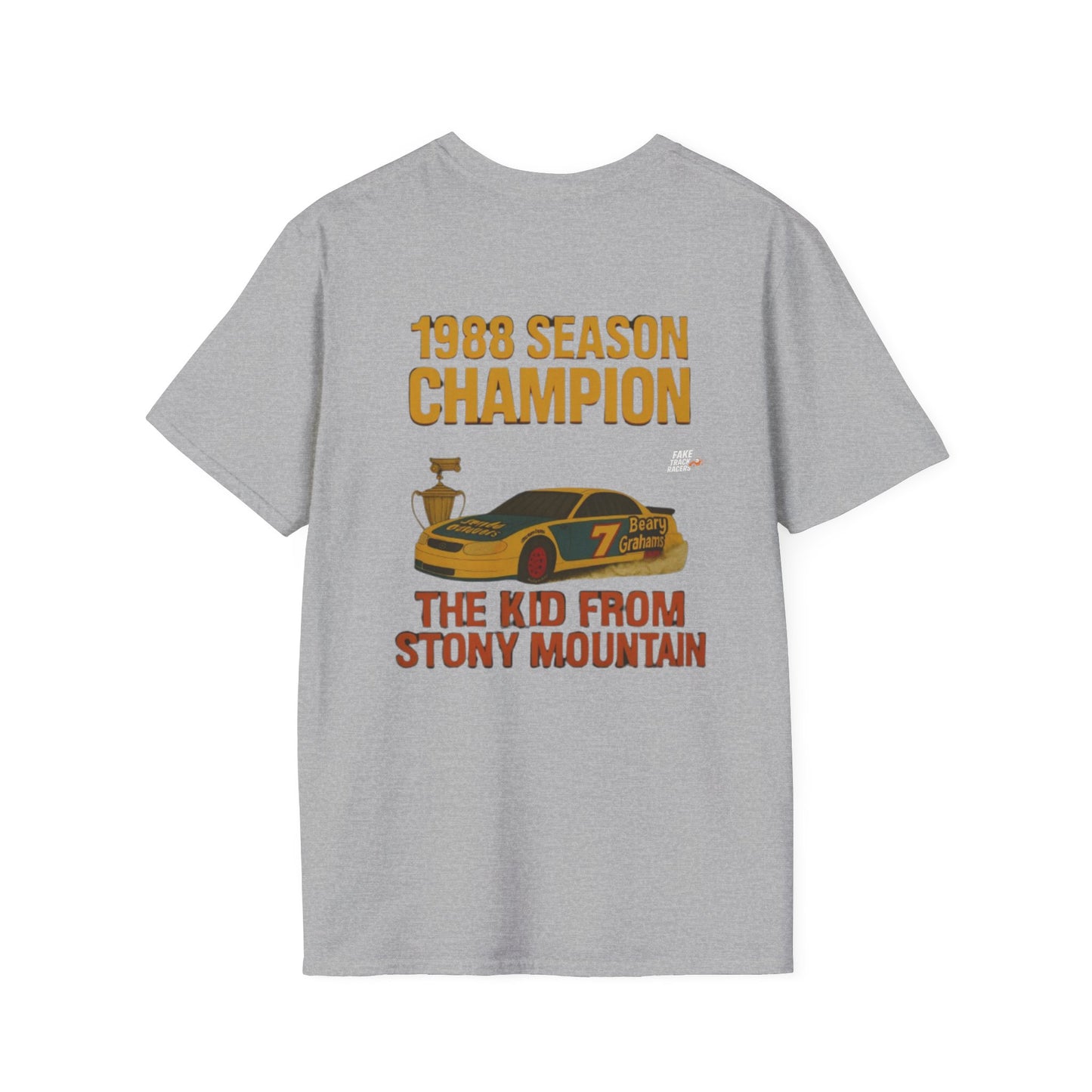 Vintage Style Racing Tee Shirt SAMMY TICKLE, 1988 Champion Shirt Fake Track Racers