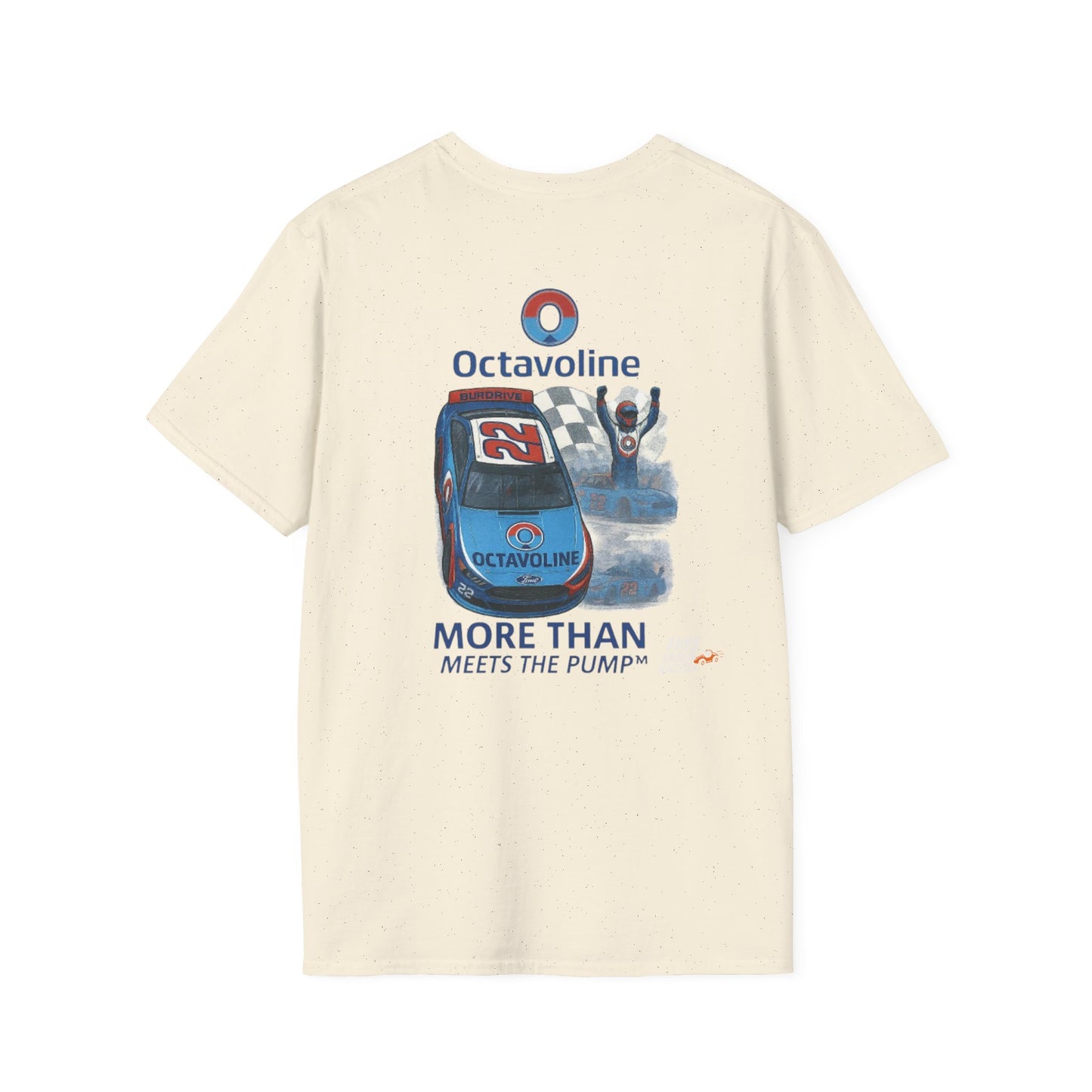 Vintage Style 90s Racing Tee Shirt SPARKY FRANKLIN OCTAVOLINE Fake Track Racers