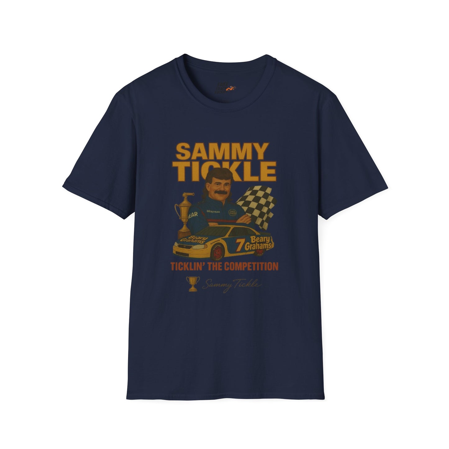 Vintage Style Racing Tee Shirt SAMMY TICKLE, 1988 Champion Shirt Fake Track Racers