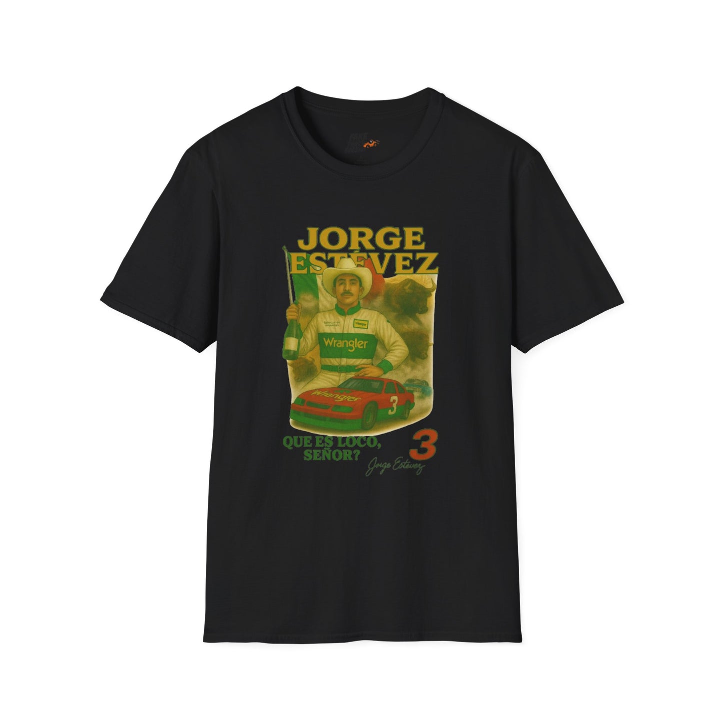 Vintage Style 90s Racing Tee Shirt JORGE ESTEVEZ Cerveza Champ Fake Track Racers