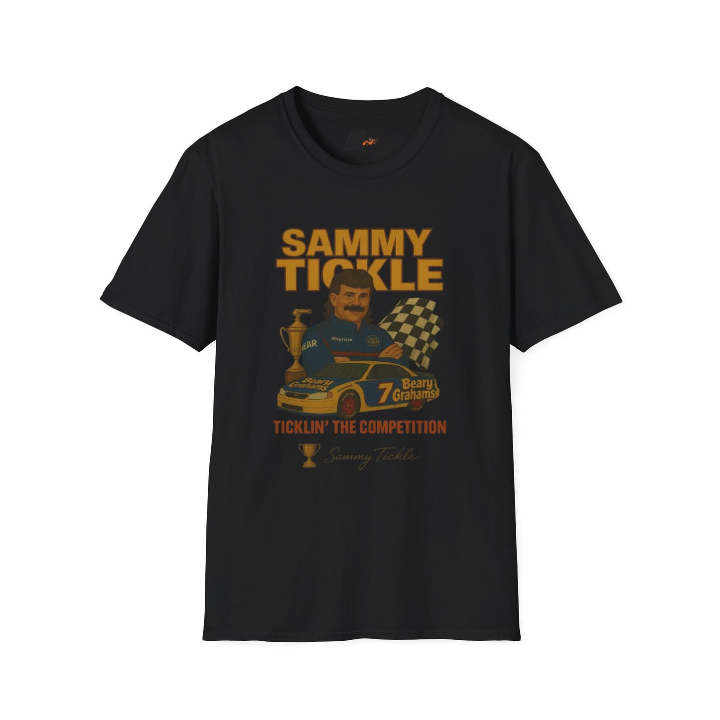 Vintage Style Racing Tee Shirt SAMMY TICKLE, 1988 Champion Shirt Fake Track Racers