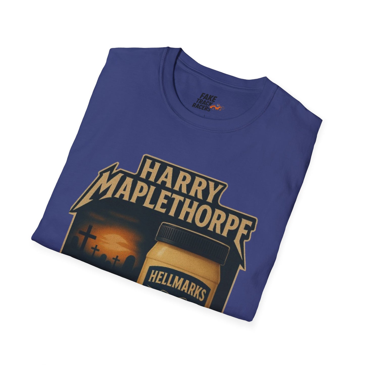 Vintage Style 90s Racing Tee Shirt HARRY MAPLETHORPE Hellmark's Fake Track Racers