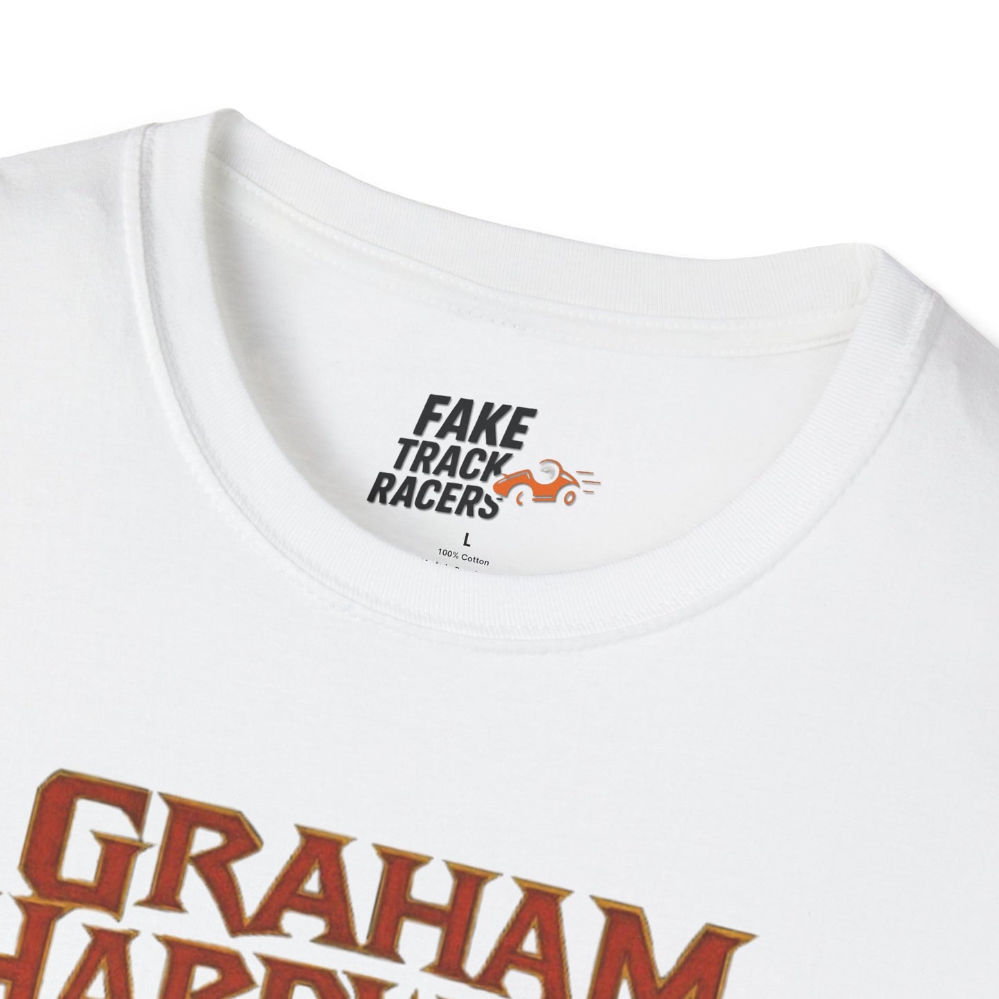 Vintage Style 90s Racing Tee Shirt GRAHAM HARDWICK AOL Fake Track Racers