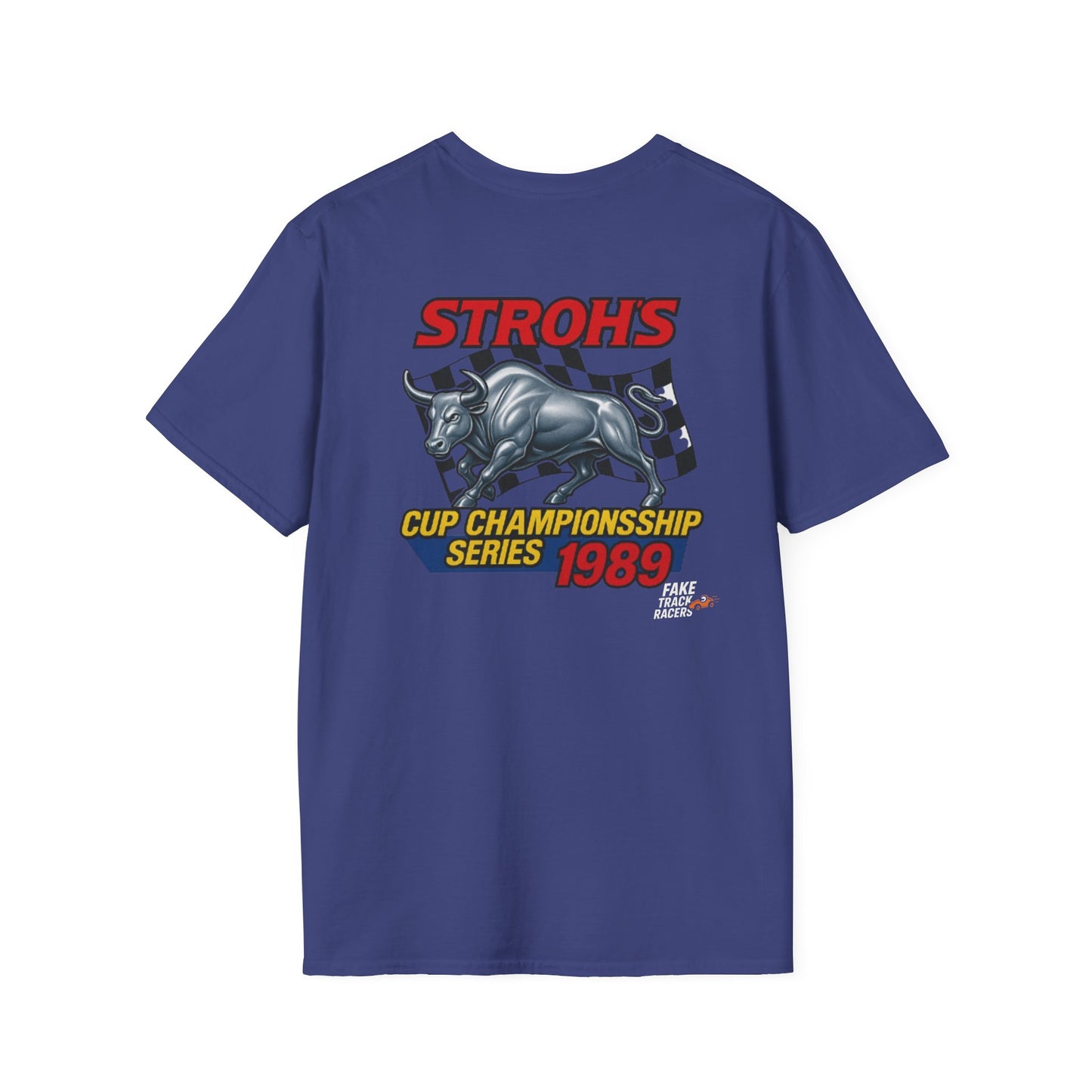 Vintage Style 90s Racing Tee Shirt SHOWDOWN AT SUNDOWN Fake Track Racers