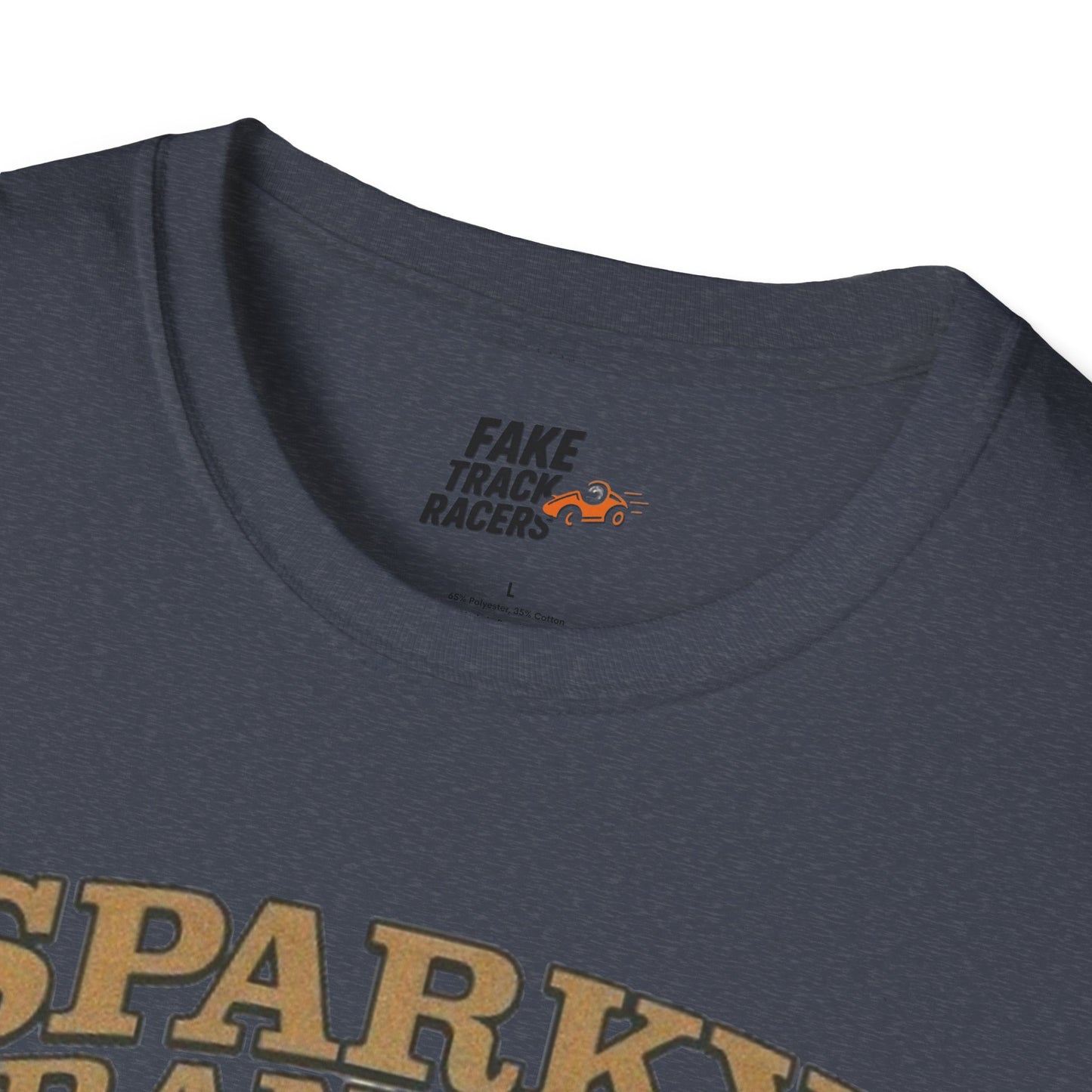Vintage Style 90s Racing Tee Shirt SPARKY FRANKLIN OCTAVOLINE Fake Track Racers