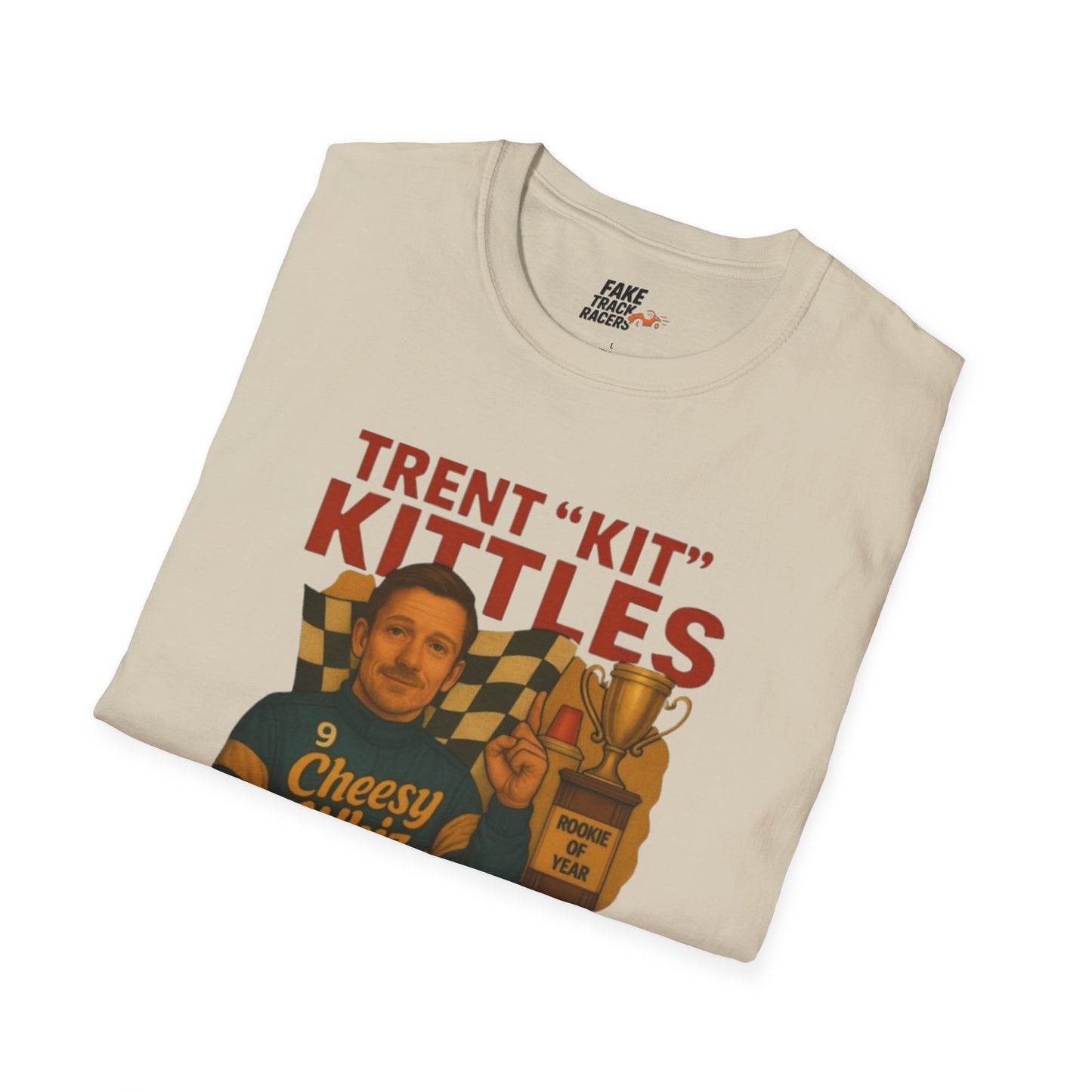Vintage Style 90s Racing Tee Shirt TRENT KITTLES ROY Fake Track Racers