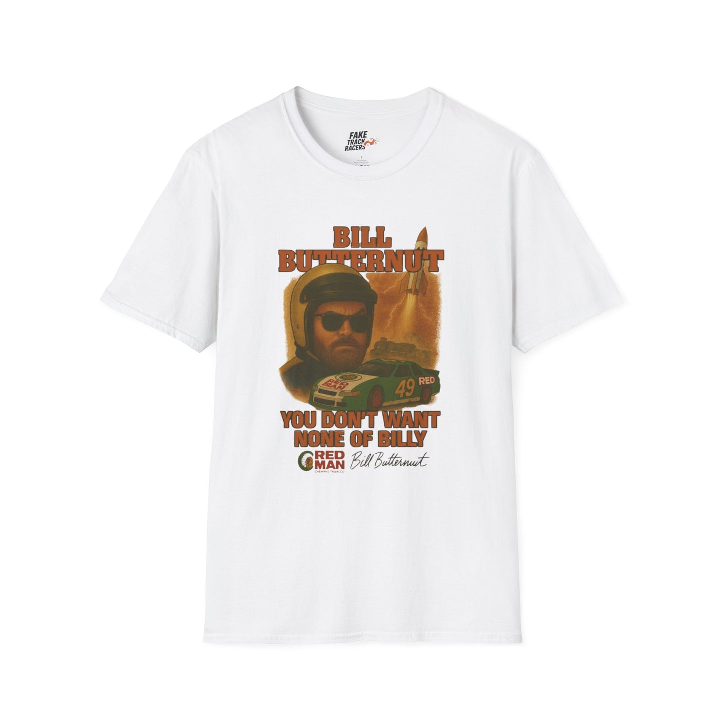 Vintage Style 90s Racing Tee Shirt BILLY BUTTERNUT Billy Shirt Fake Track Racers