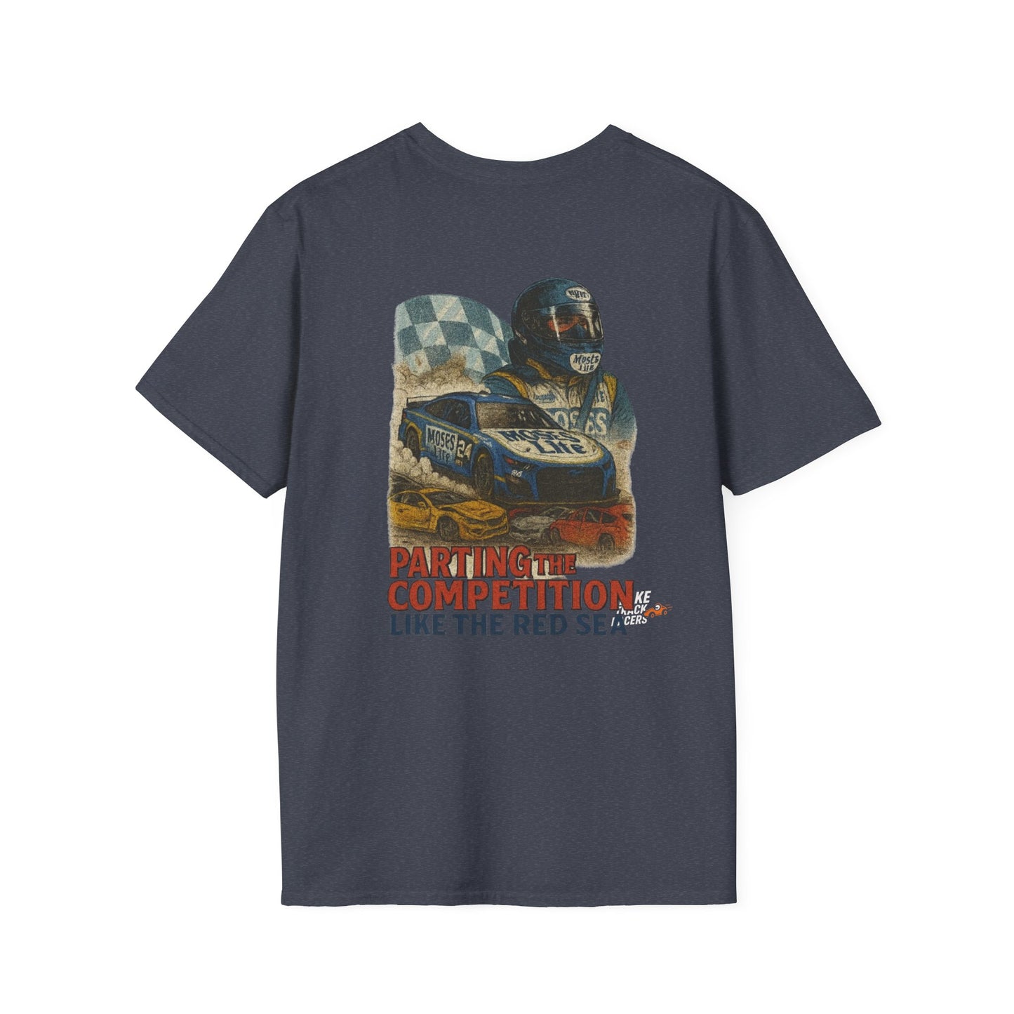 Vintage Style 90s Racing Tee Shirt CLINT SHARP MOSES LITE Fake Track Racers