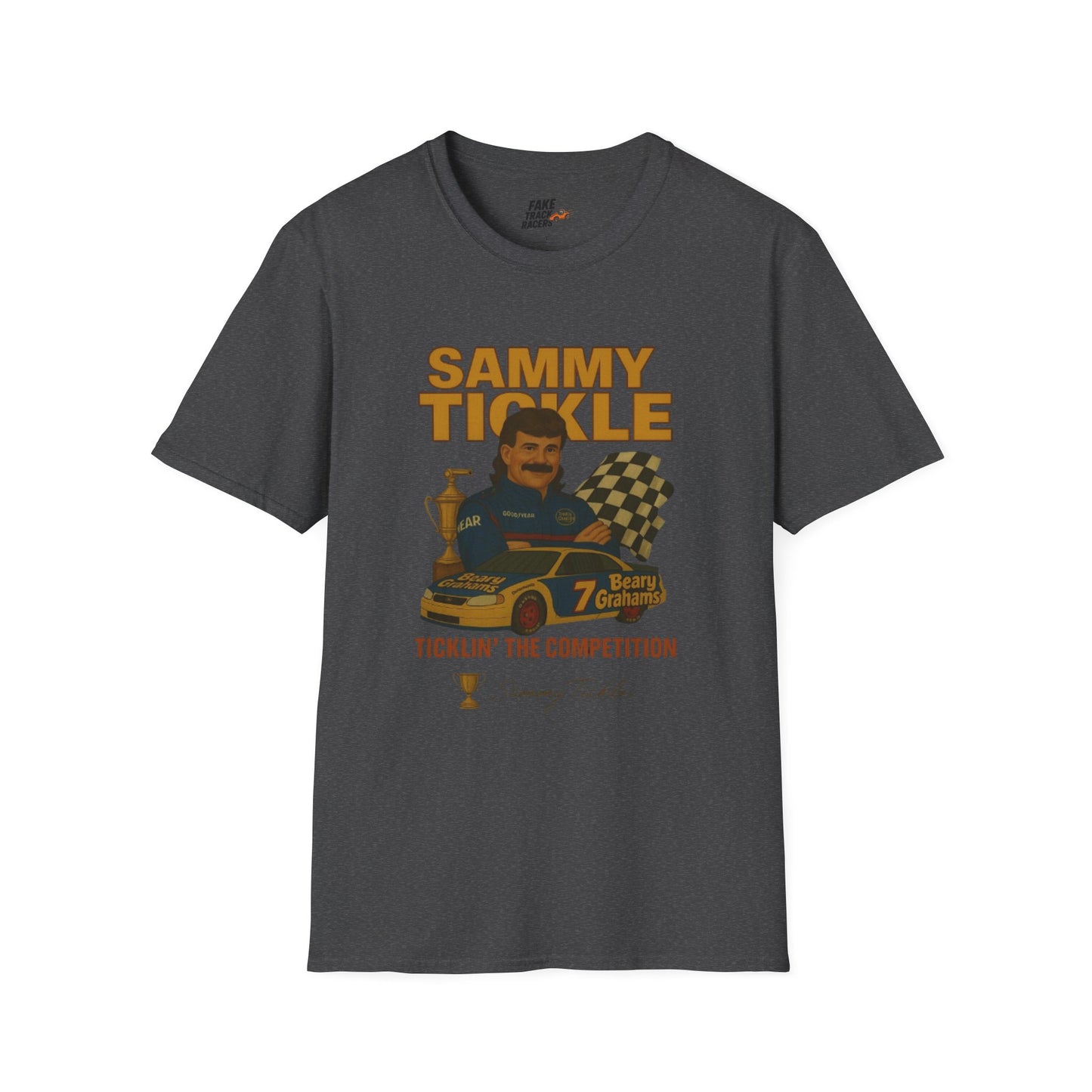 Vintage Style Racing Tee Shirt SAMMY TICKLE, 1988 Champion Shirt Fake Track Racers