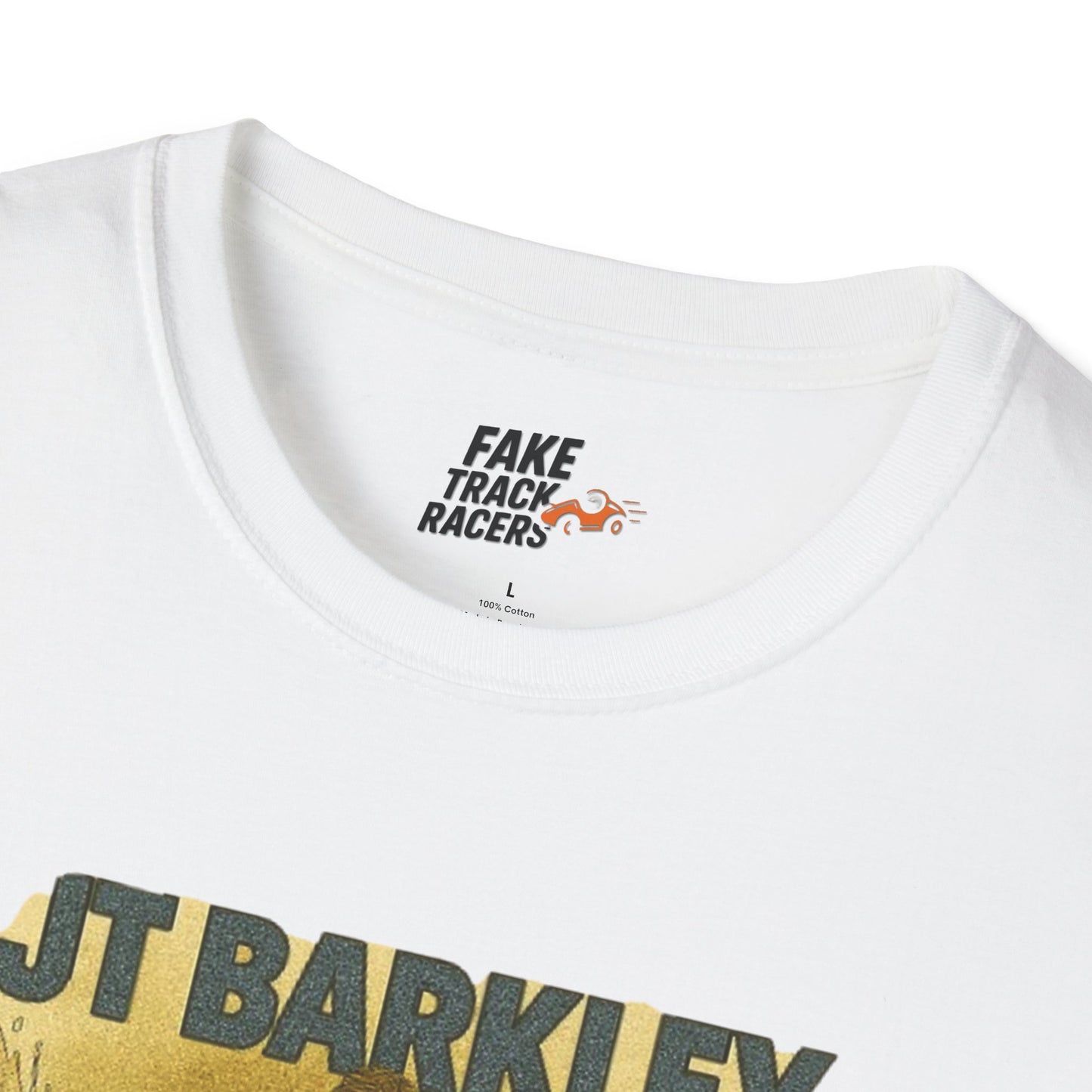 Vintage Style 90s Racing Tee Shirt JT BARKLEY Champion Shirt Fake Track Racers