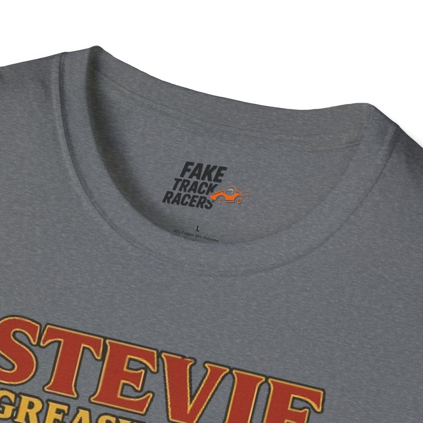 Vintage Style 90s Racing Tee Shirt STEVIE KREASY Whiskey Fake Track Racers