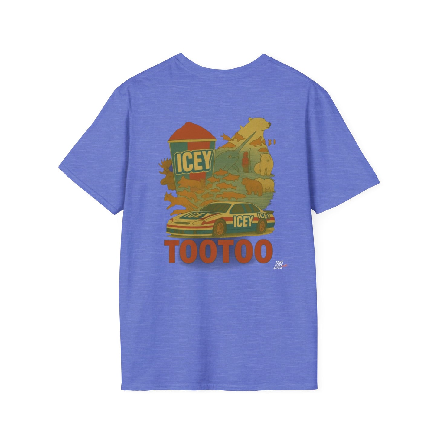 Vintage Style 90s Racing Tee Shirt BRANDON TOOTOO Alaska Fake Track Racers