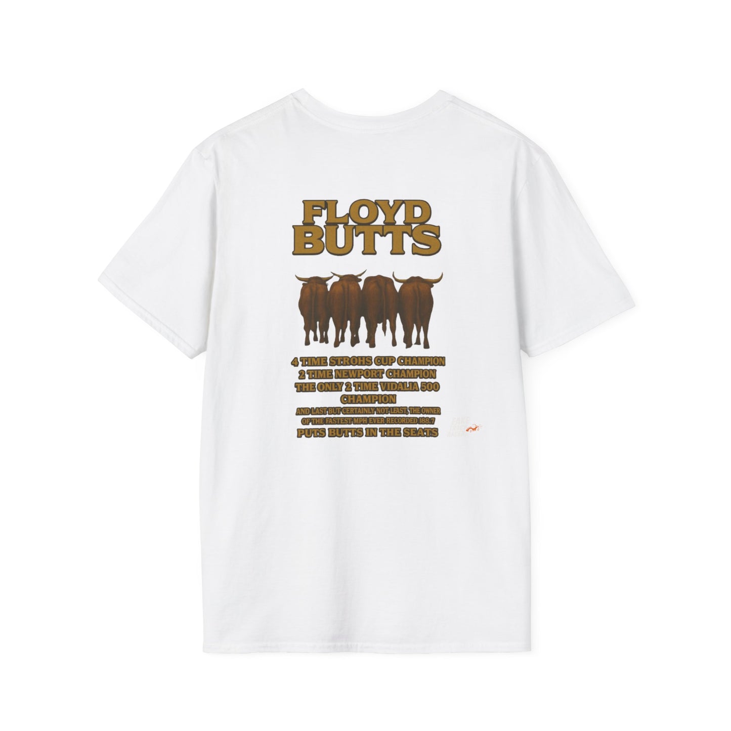 Vintage Style 90s Racing Tee Shirt FLOYD BUTTS Bapst Fake Track Racers