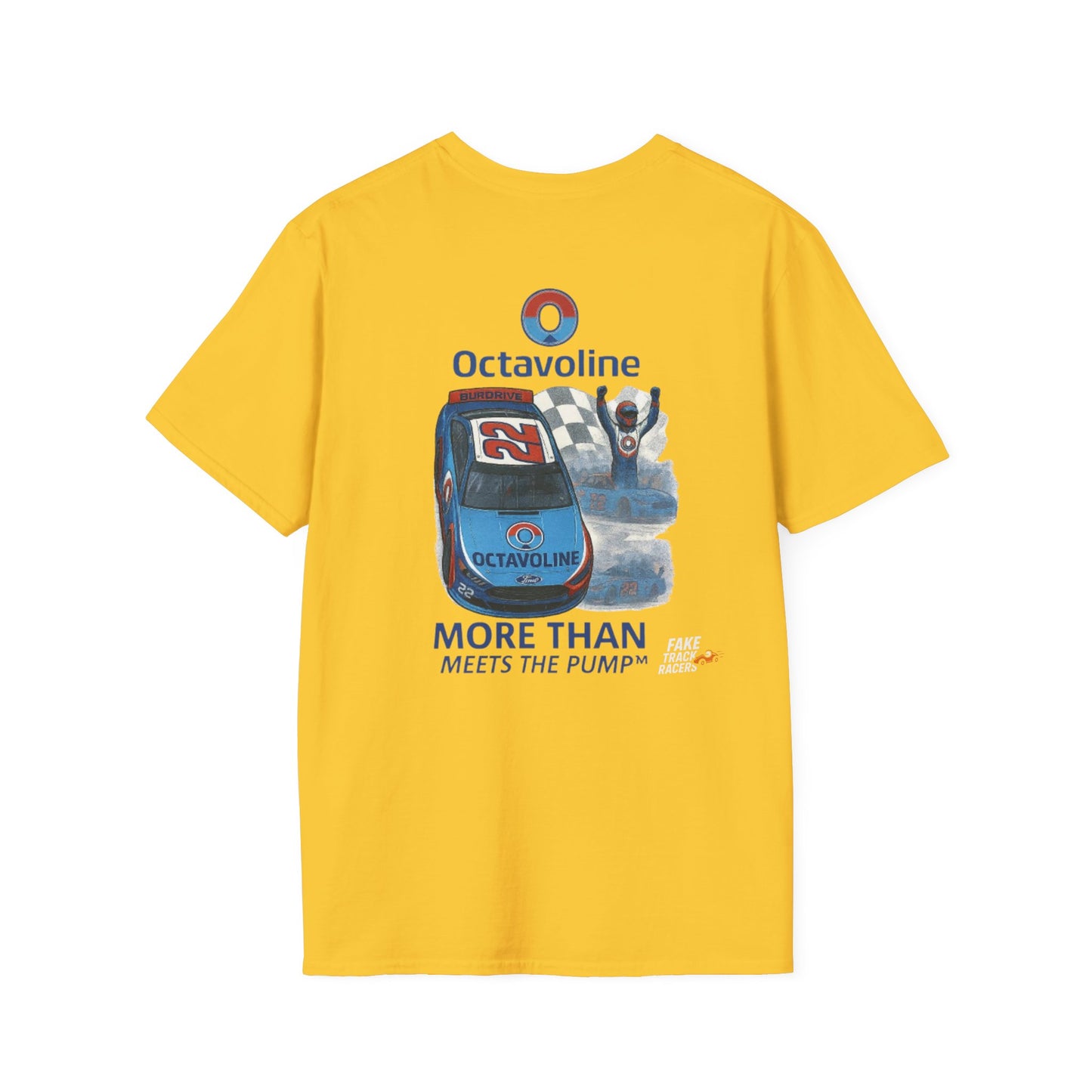 Vintage Style 90s Racing Tee Shirt SPARKY FRANKLIN OCTAVOLINE Fake Track Racers