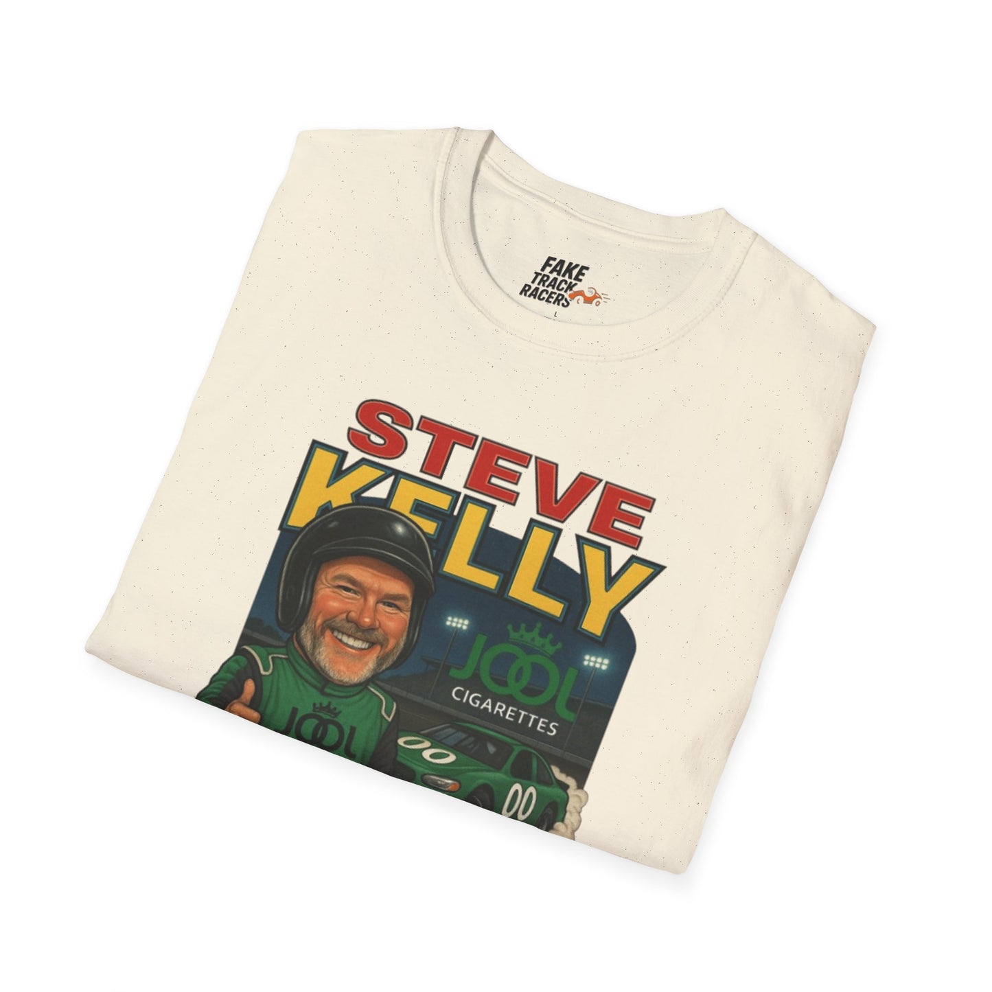 Vintage Style 90s Racing Tee Shirt STEVE KELLY Jool Fake Track Racers