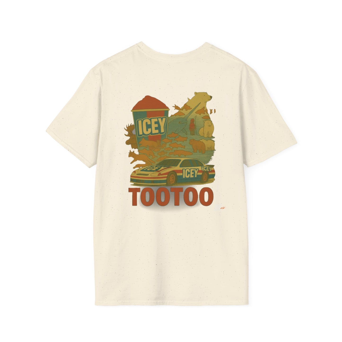 Vintage Style 90s Racing Tee Shirt BRANDON TOOTOO Alaska Fake Track Racers