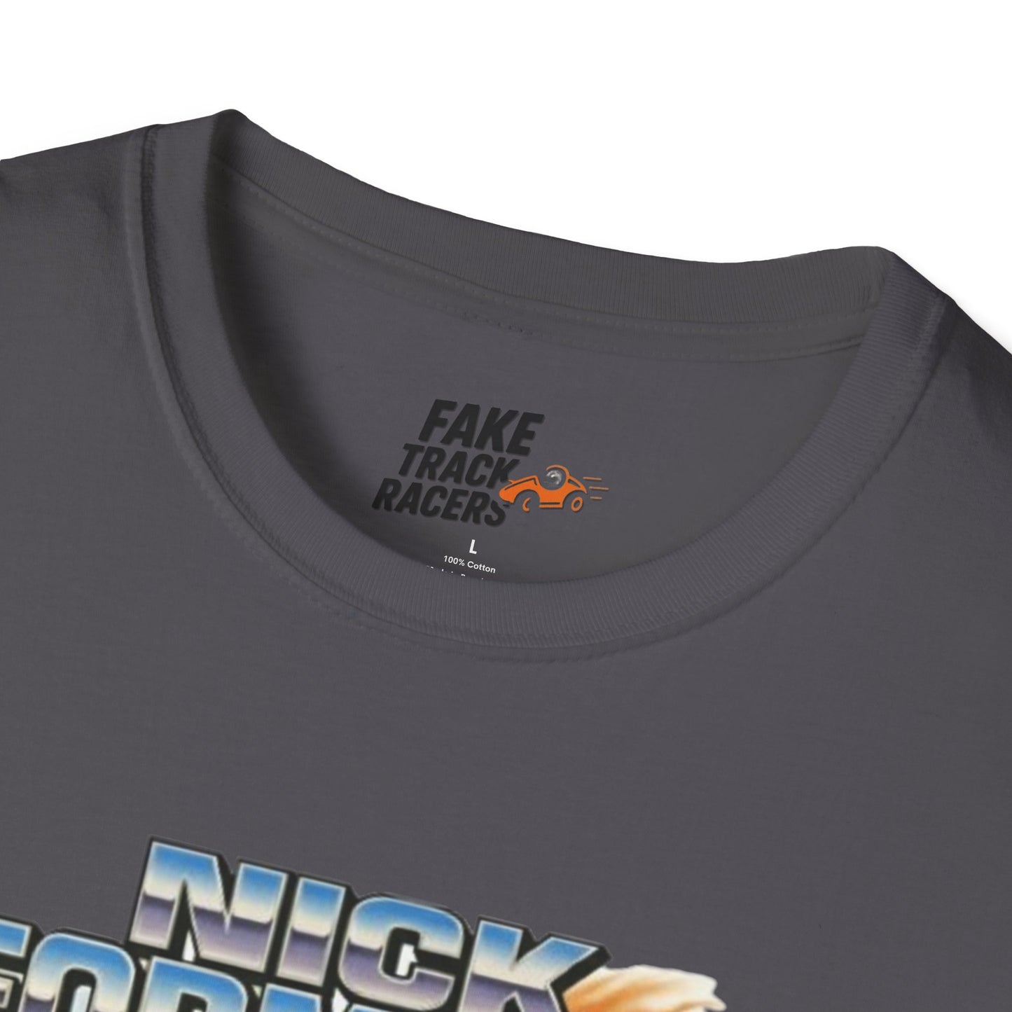 Vintage Style 90s Racing Tee Shirt NICK FORMOSA AllOut Fake Track Racers