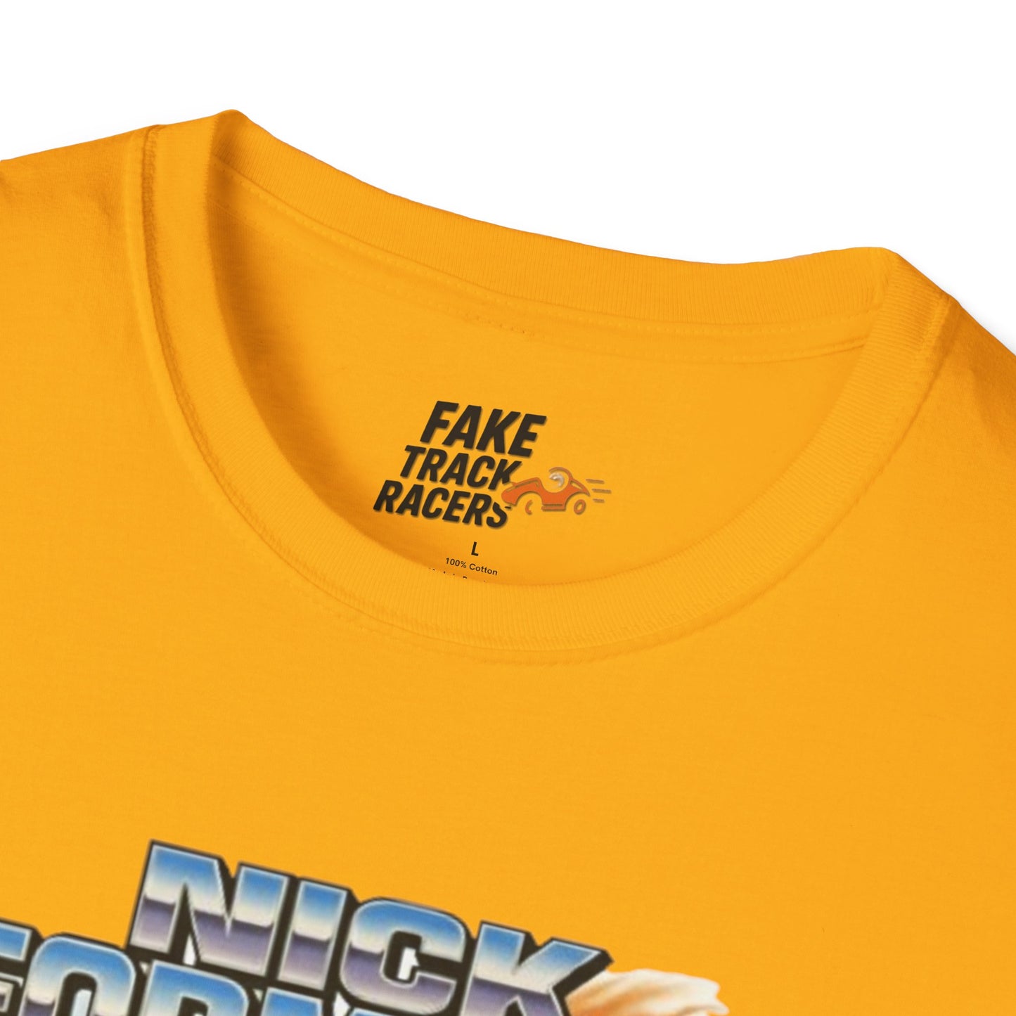 Vintage Style 90s Racing Tee Shirt NICK FORMOSA AllOut Fake Track Racers