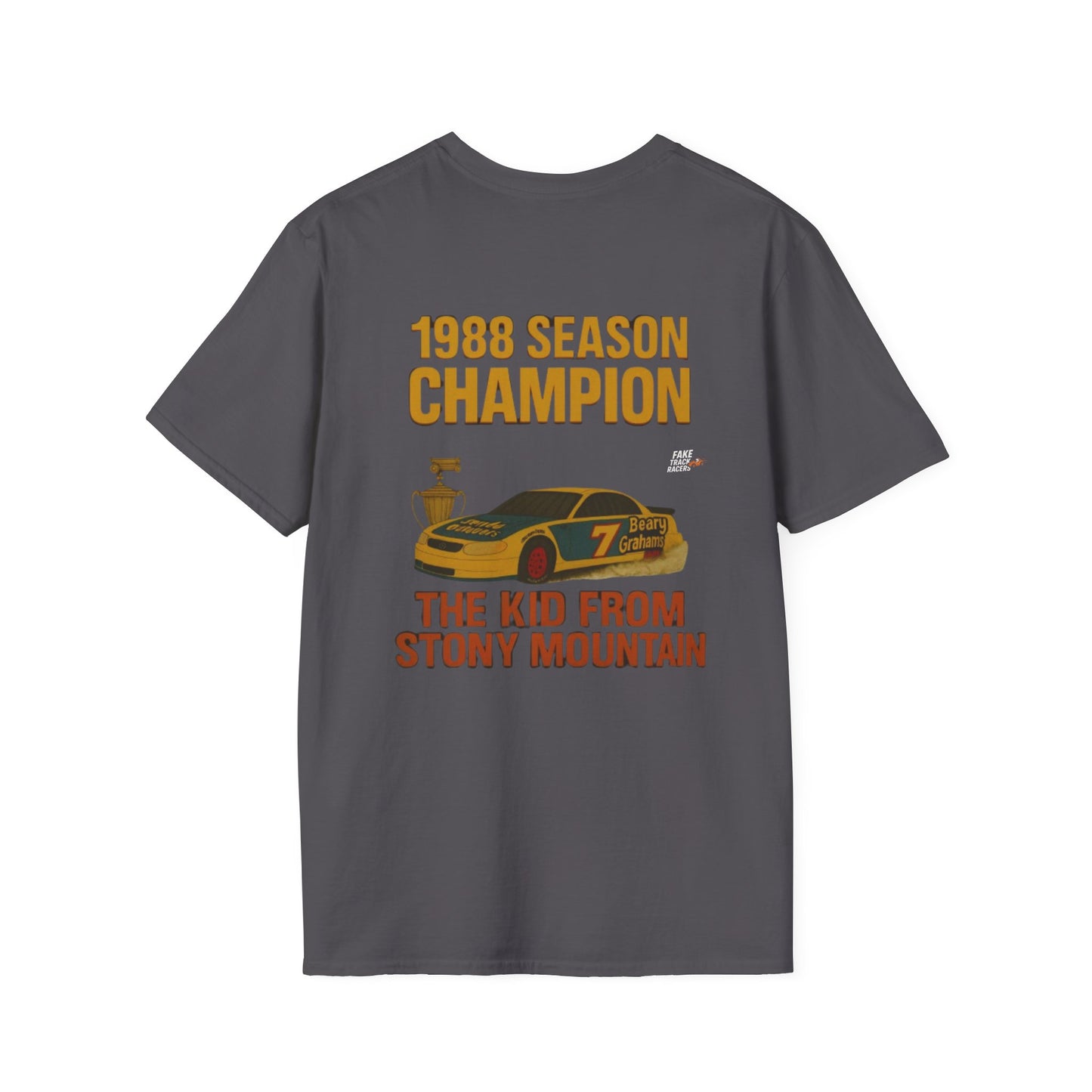 Vintage Style Racing Tee Shirt SAMMY TICKLE, 1988 Champion Shirt Fake Track Racers