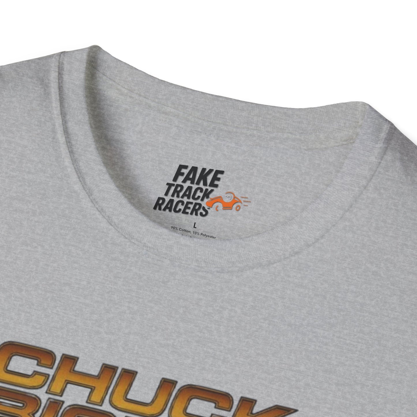 Vintage Style 90s Racing Tee Shirt CHUCK BISHOP Chess Fake Track Racers