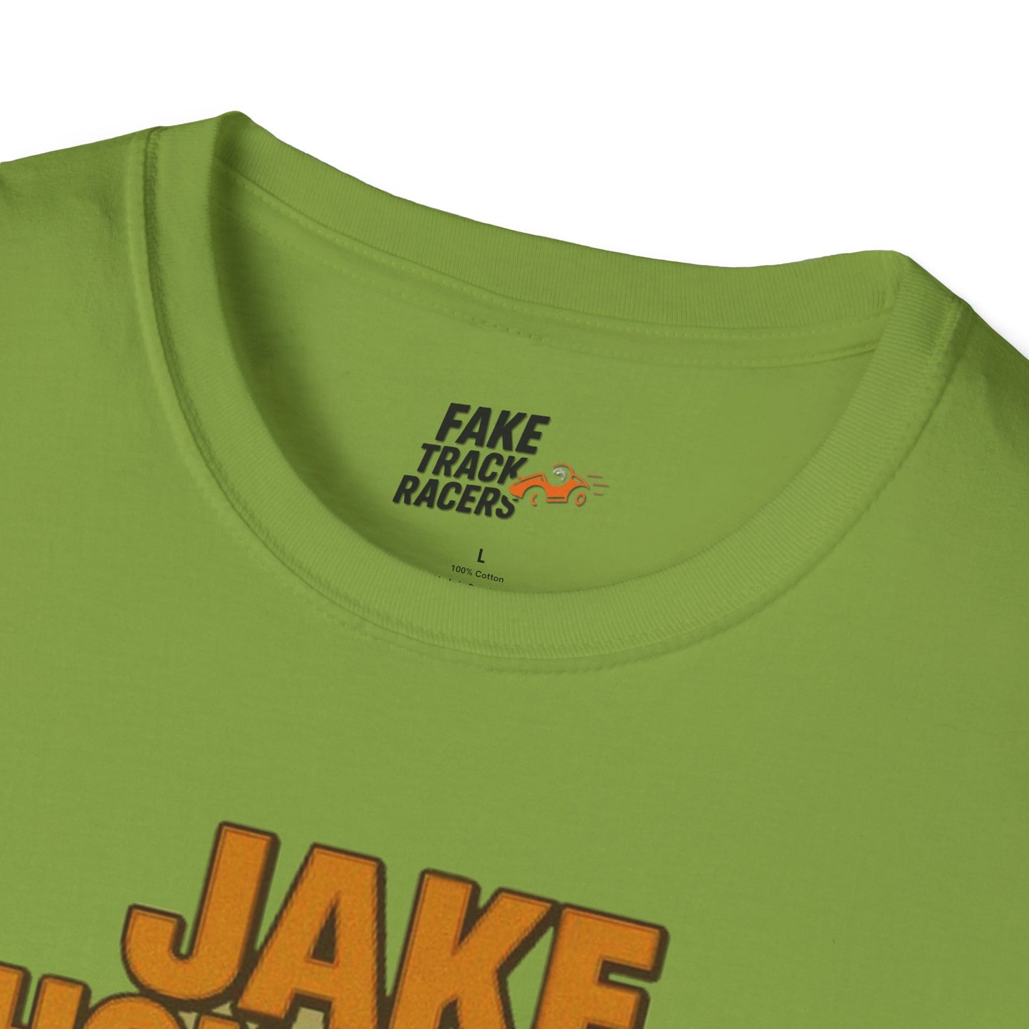 Vintage Style 90s Racing Tee Shirt JAKE OHOULAHAN Lucky Trinkets Fake Track Racers