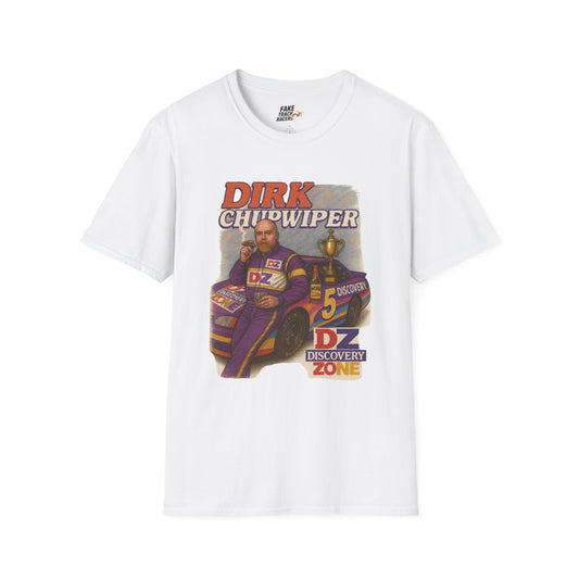 Vintage Style 90s Racing Tee DIRK CHUPWIPER DZ Fake Track Racers