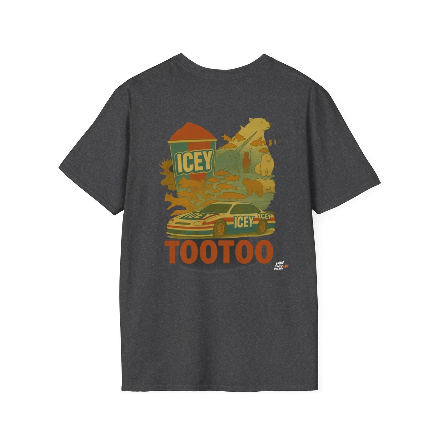 Vintage Style 90s Racing Tee Shirt BRANDON TOOTOO Alaska Fake Track Racers