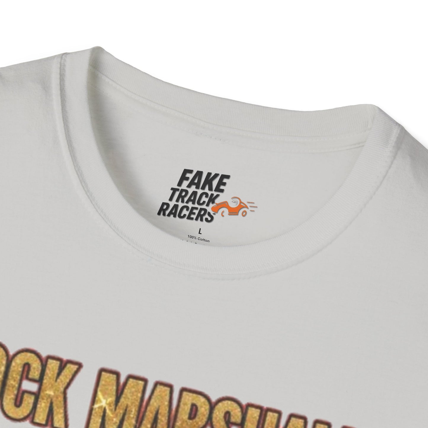 Vintage Style 90s Racing Tee Shirt ROCK MARSHALL Chef Microwave Fake Track Racers