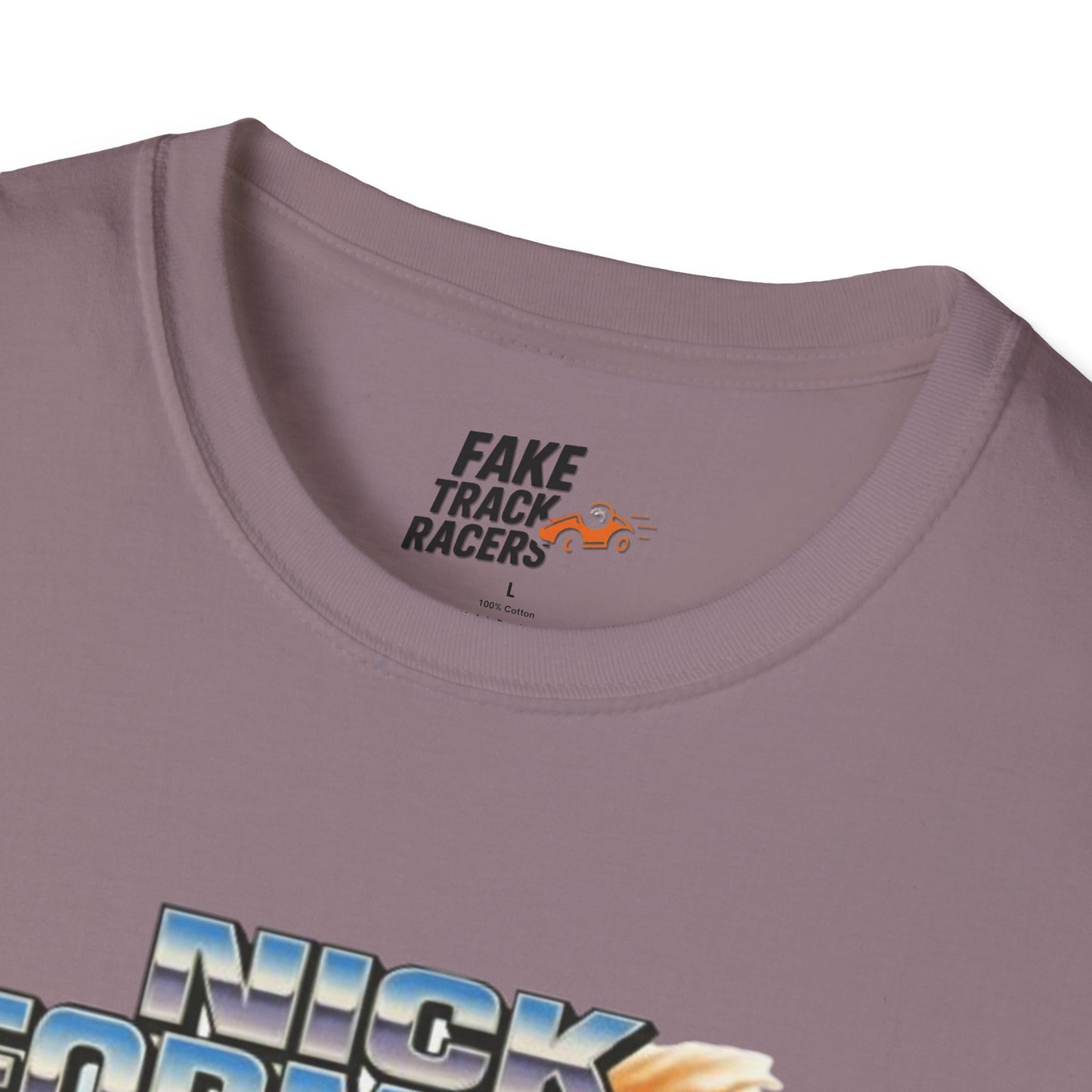 Vintage Style 90s Racing Tee Shirt NICK FORMOSA AllOut Fake Track Racers