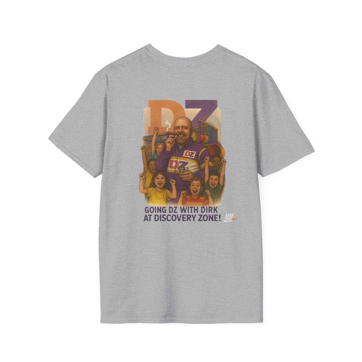 Vintage Style 90s Racing Tee DIRK CHUPWIPER DZ Fake Track Racers