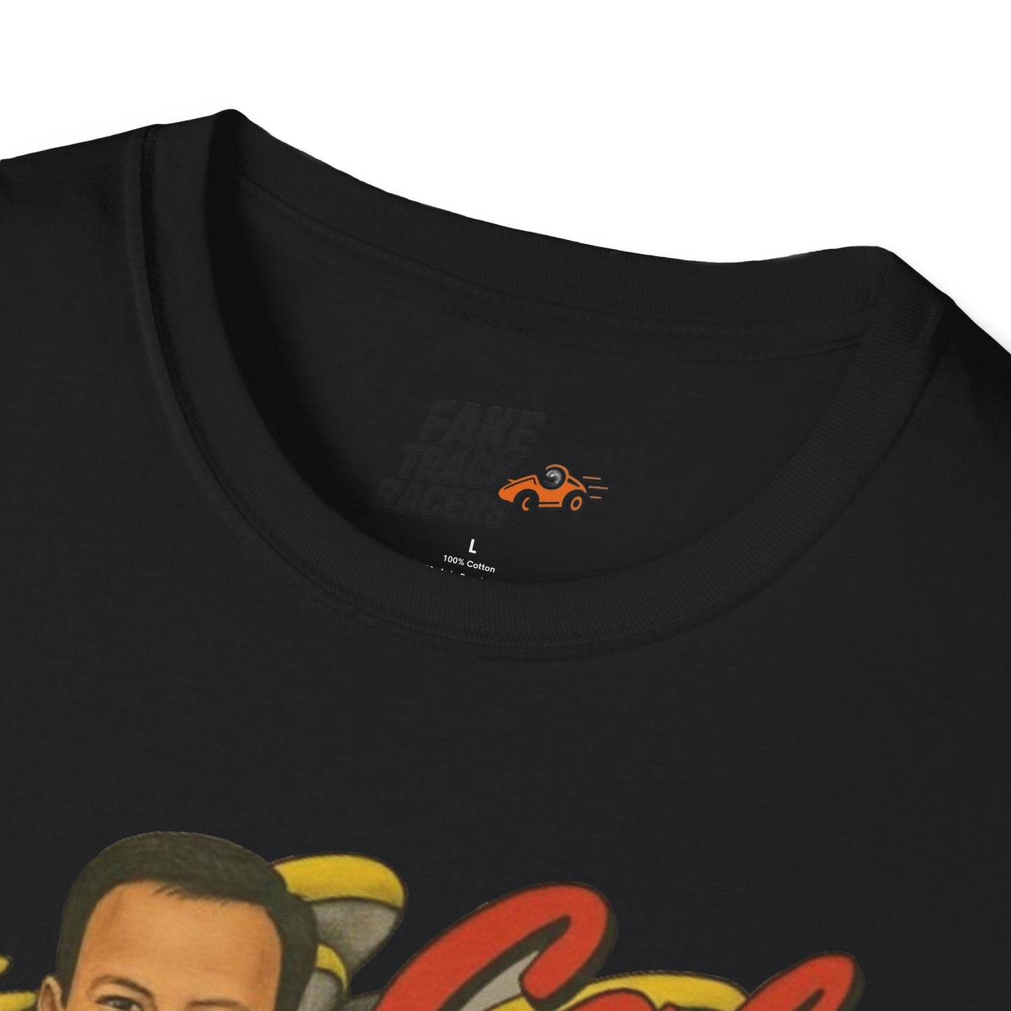 Vintage Style 90s Racing Tee Shirt CAL LLOYD Flakes Fake Track Racers