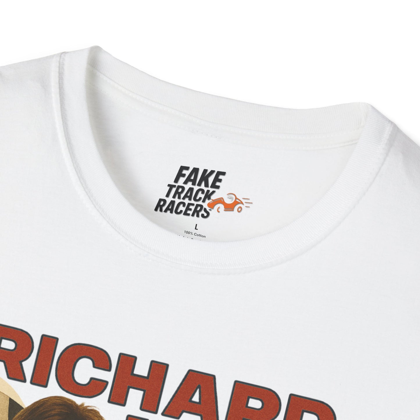 Vintage Style 90s Racing Tee Shirt RICHARD MAVIS Standard Fake Track Racers