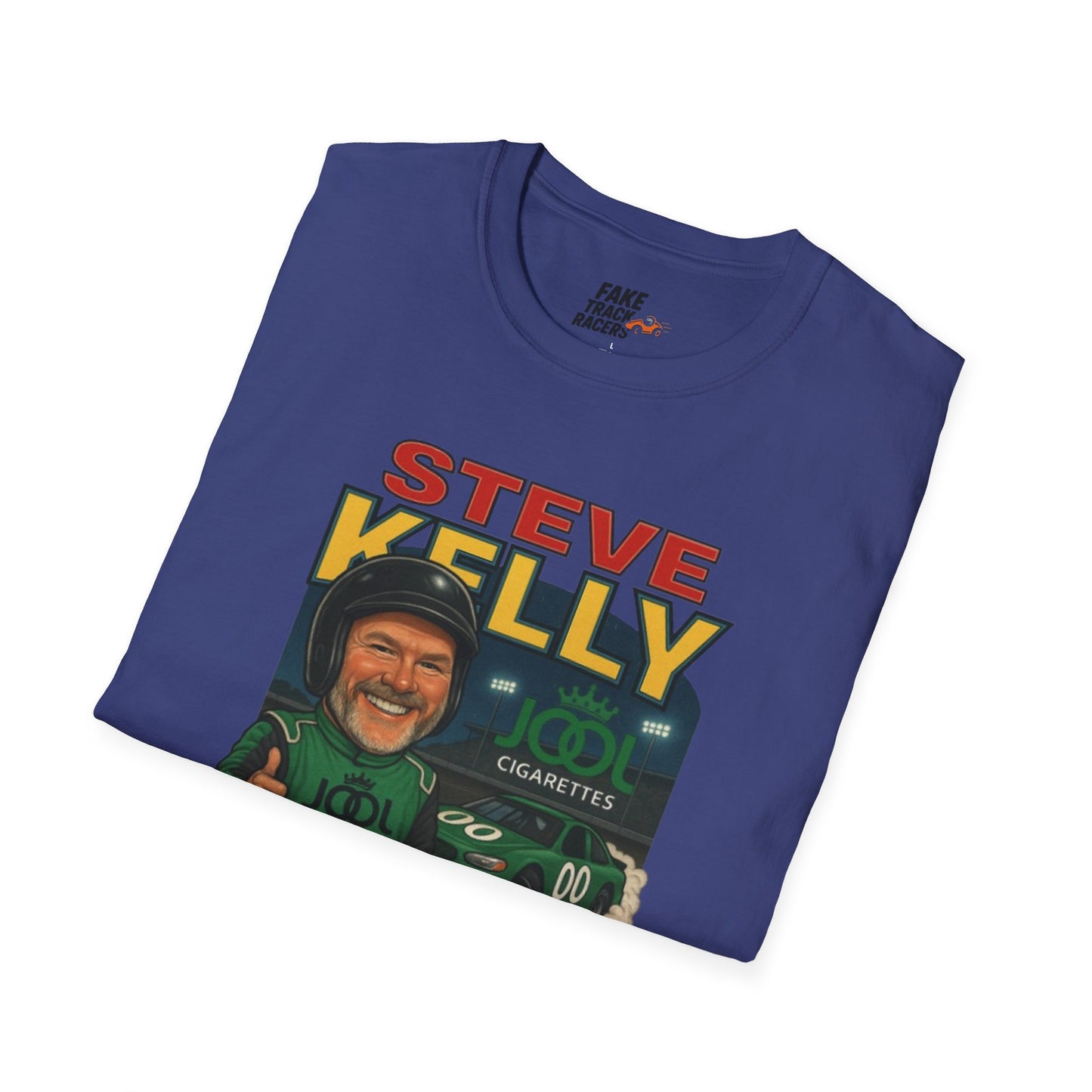 Vintage Style 90s Racing Tee Shirt STEVE KELLY Jool Fake Track Racers