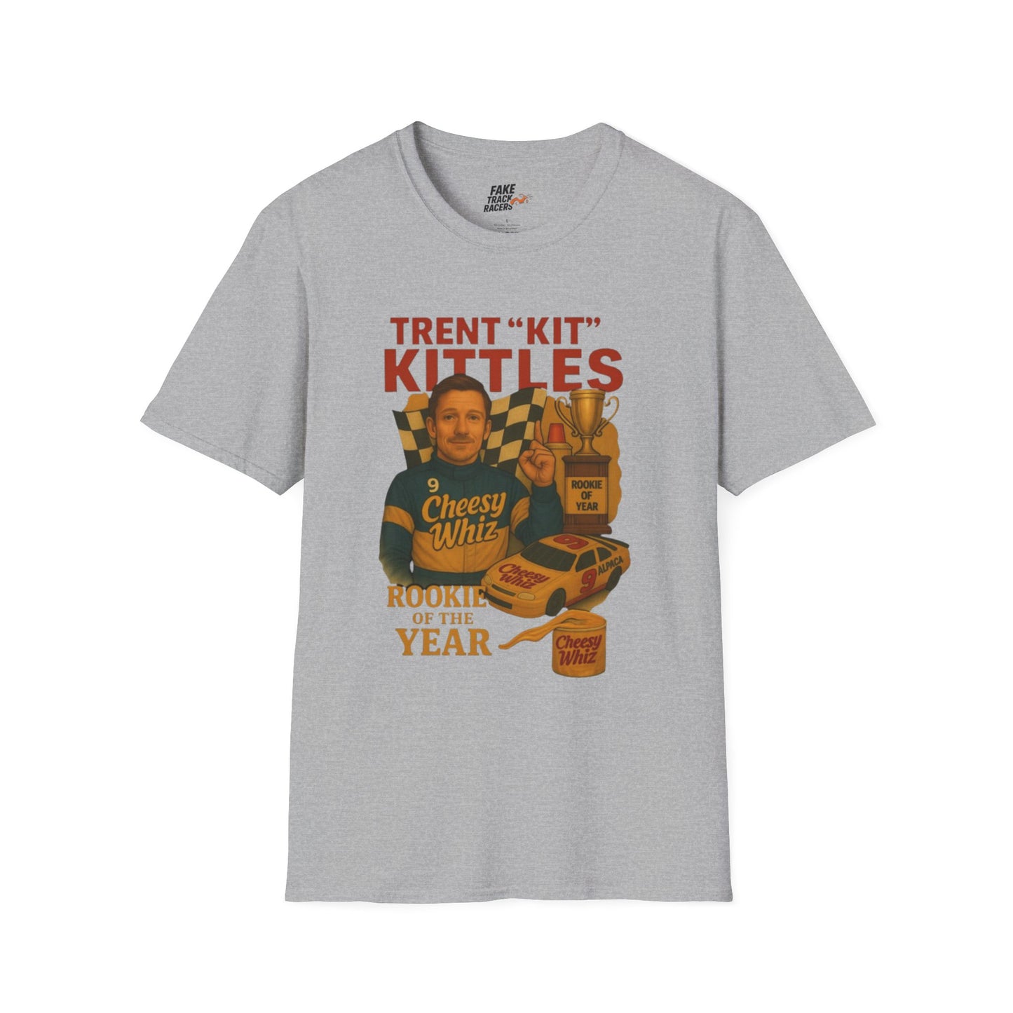 Vintage Style 90s Racing Tee Shirt TRENT KITTLES ROY Fake Track Racers