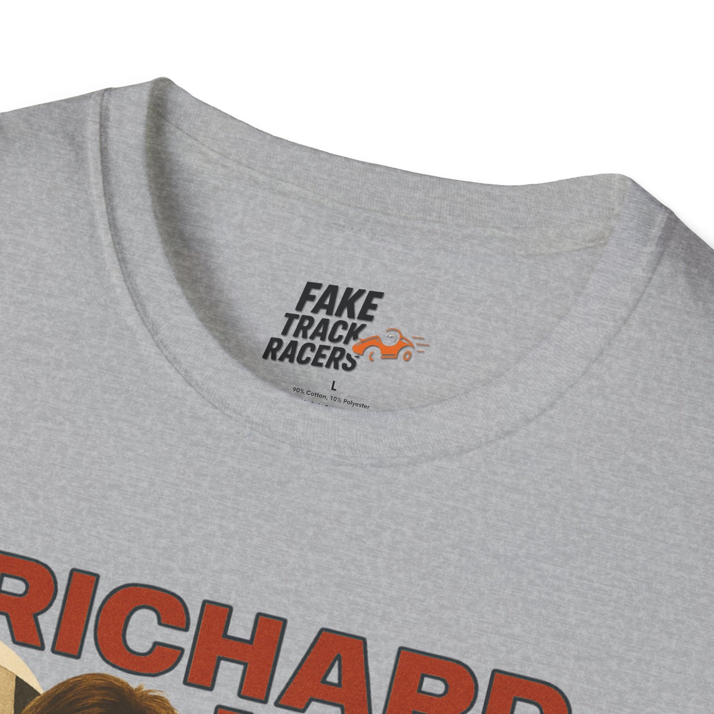 Vintage Style 90s Racing Tee Shirt RICHARD MAVIS Standard Fake Track Racers