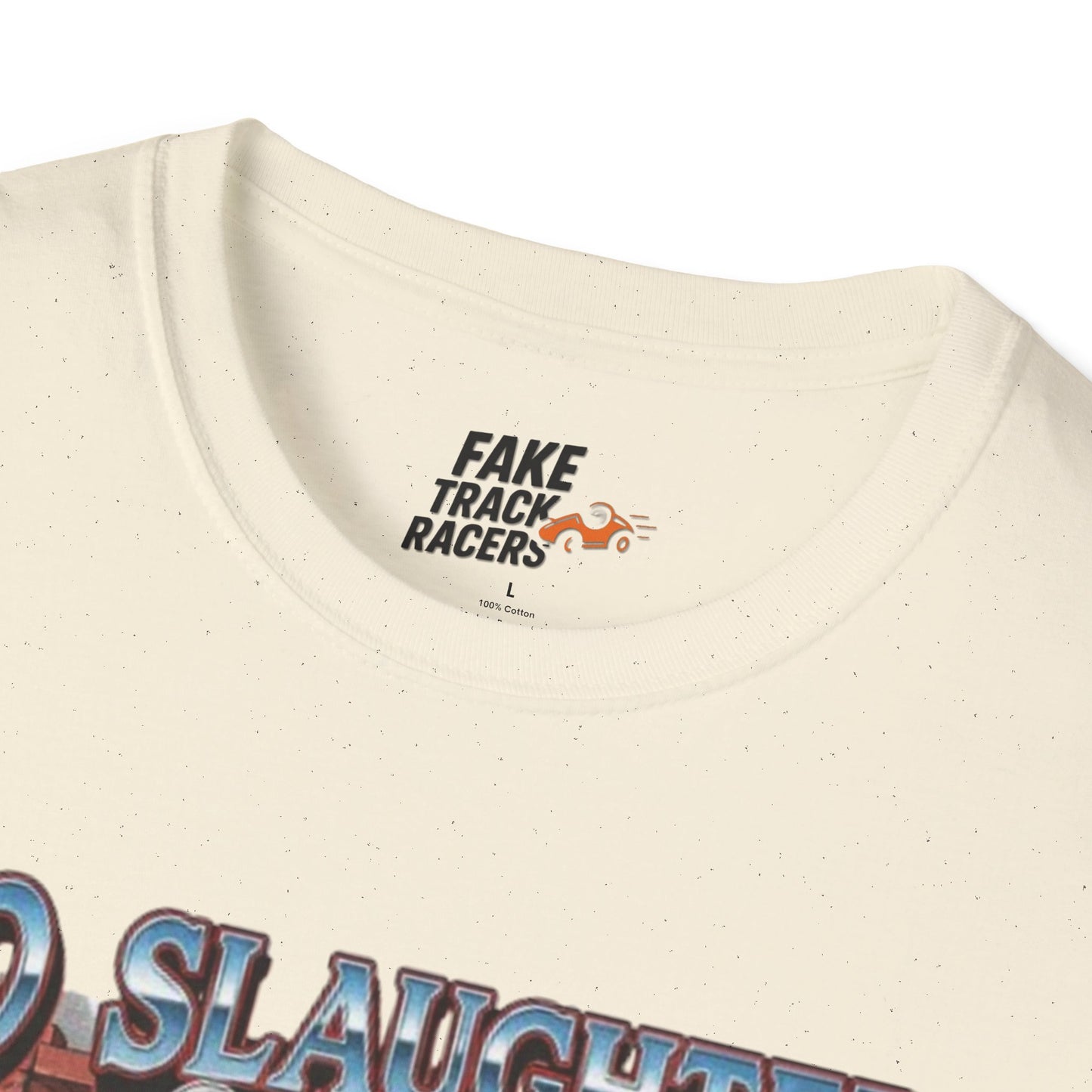 Vintage Style 90s Racing Tee Shirt BO SLAUGHTER Kuddle Fake Track Racers