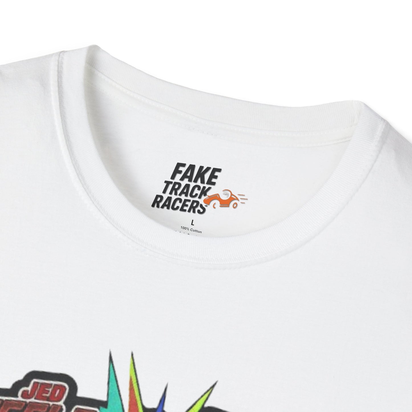 Vintage Style 90s Racing Tee Shirt STEELE VS CHRISTMAS Friendly Fire Fake Track Racers