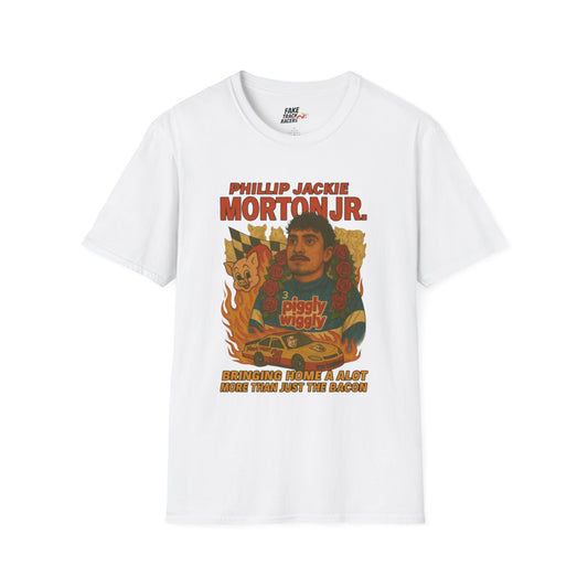 Vintage Style 90s Racing Tee Shirt PHILLIP JACKIE MORTON JR PW Fake Track Racers