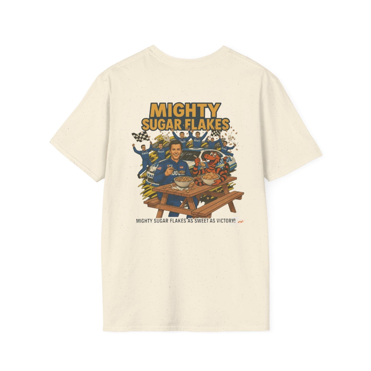 Vintage Style 90s Racing Tee Shirt CAL LLOYD Flakes Fake Track Racers