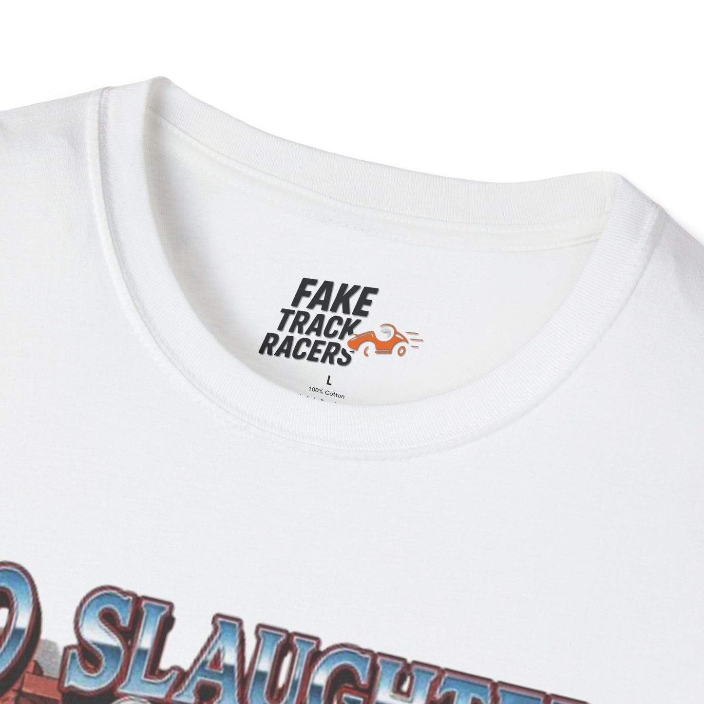 Vintage Style 90s Racing Tee Shirt BO SLAUGHTER Kuddle Fake Track Racers