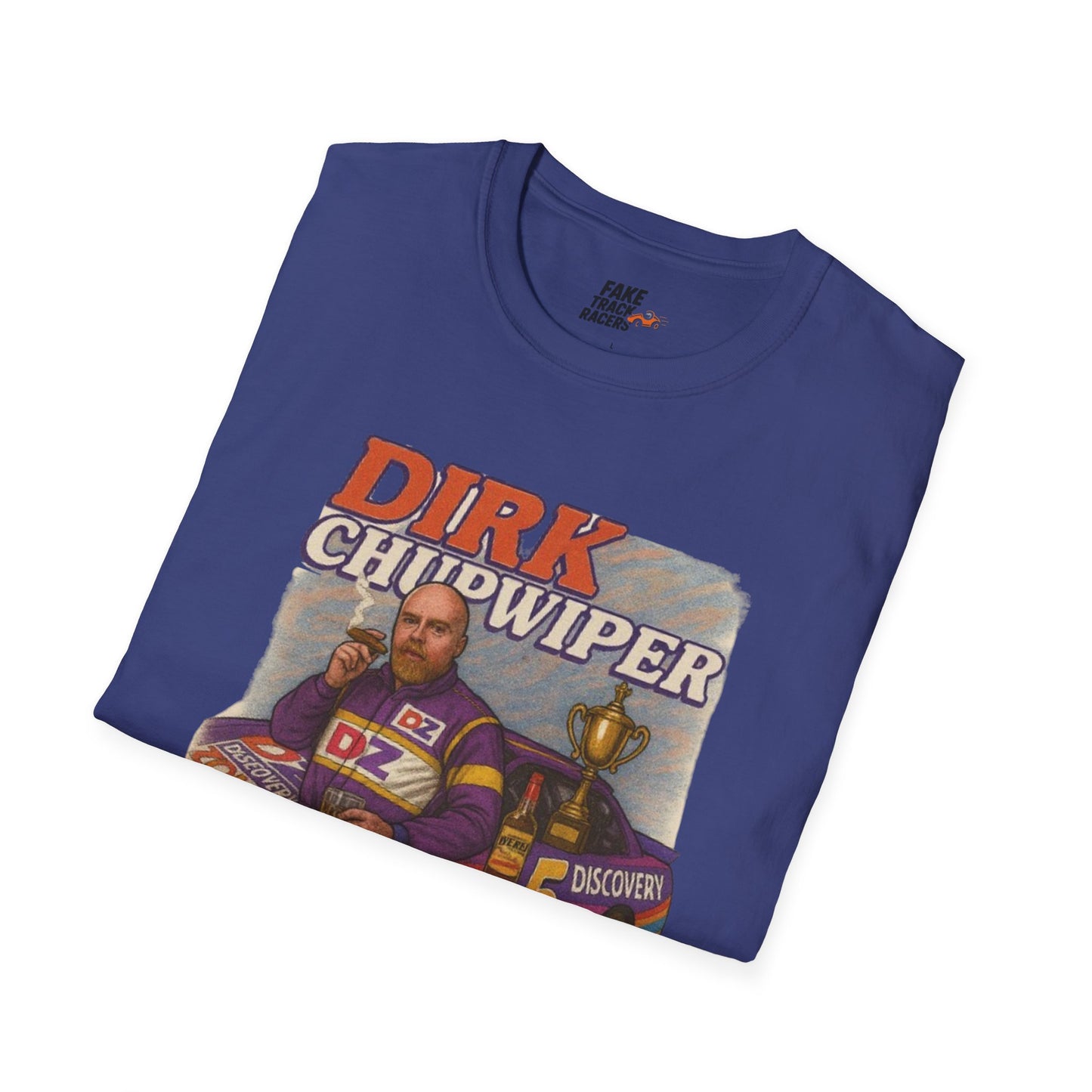Vintage Style 90s Racing Tee DIRK CHUPWIPER DZ Fake Track Racers
