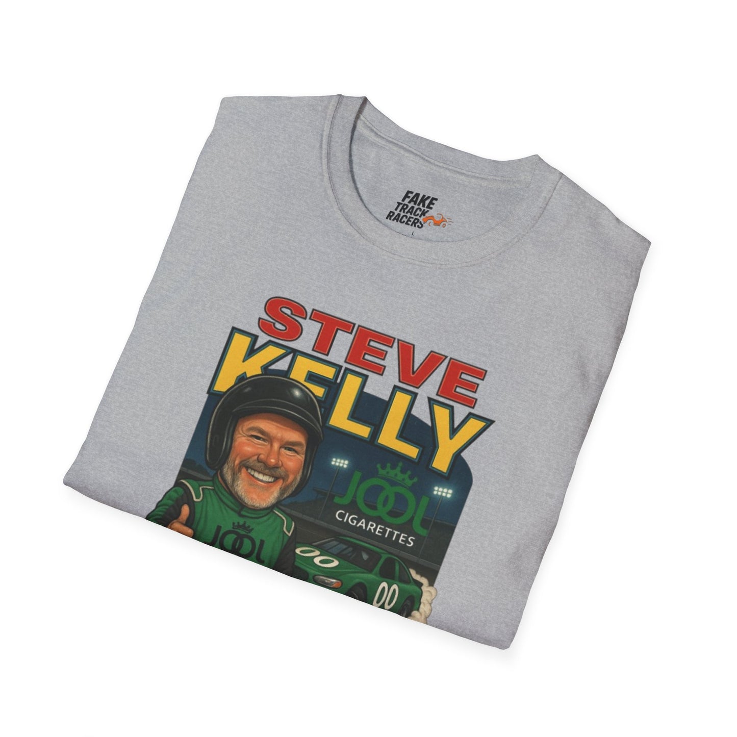 Vintage Style 90s Racing Tee Shirt STEVE KELLY Jool Fake Track Racers