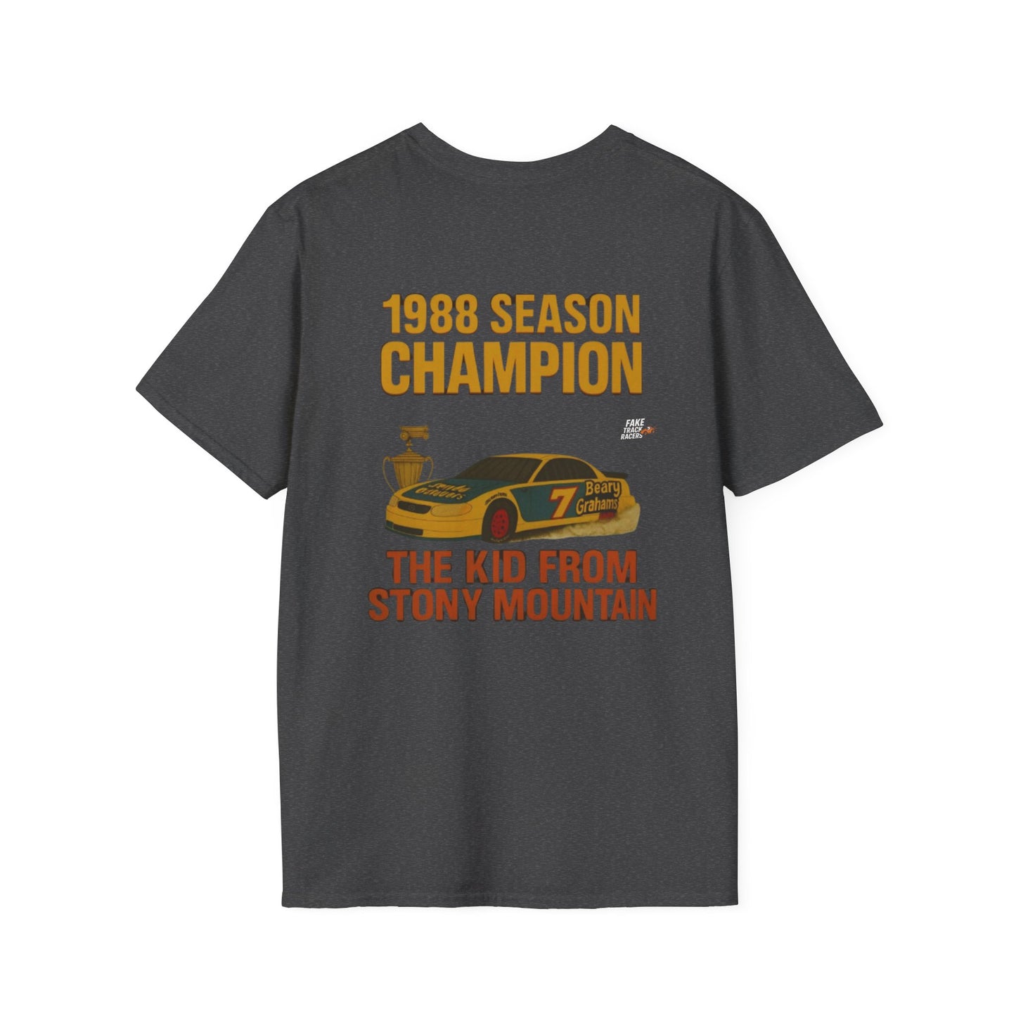 Vintage Style Racing Tee Shirt SAMMY TICKLE, 1988 Champion Shirt Fake Track Racers