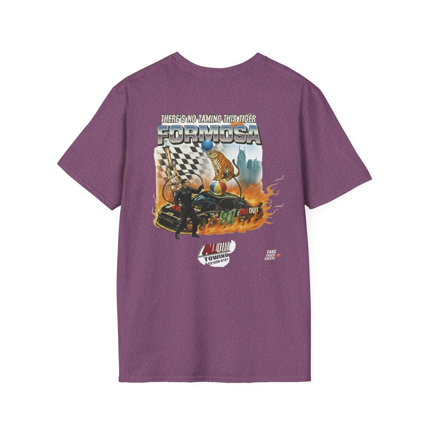 Vintage Style 90s Racing Tee Shirt NICK FORMOSA AllOut Fake Track Racers