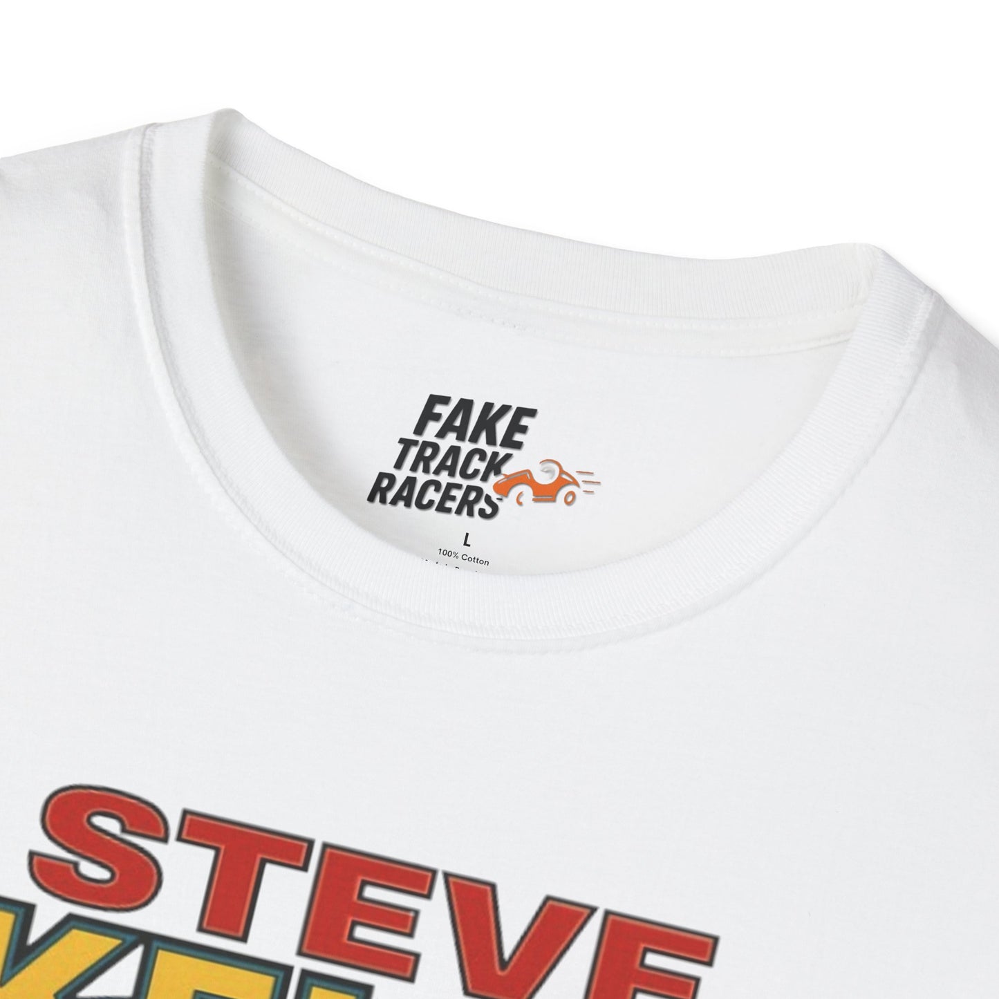 Vintage Style 90s Racing Tee Shirt STEVE KELLY Jool Fake Track Racers